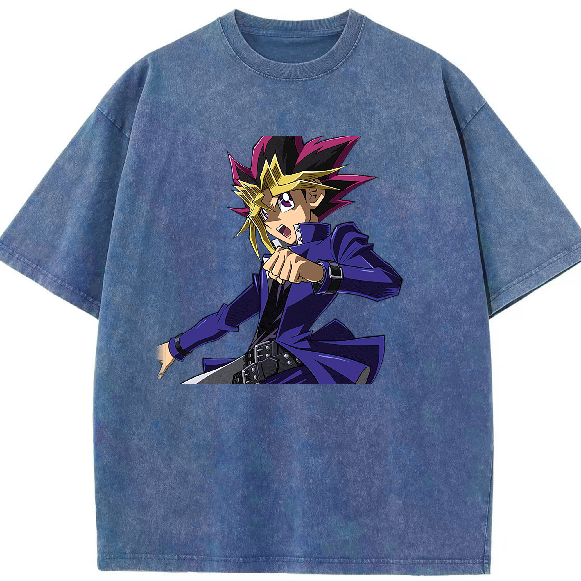 （画像用） 遊☆戯☆王 Yu-Gi-Oh! 綿100% ヴィンテージ風 半袖Tシャツ（フロントプリント）
