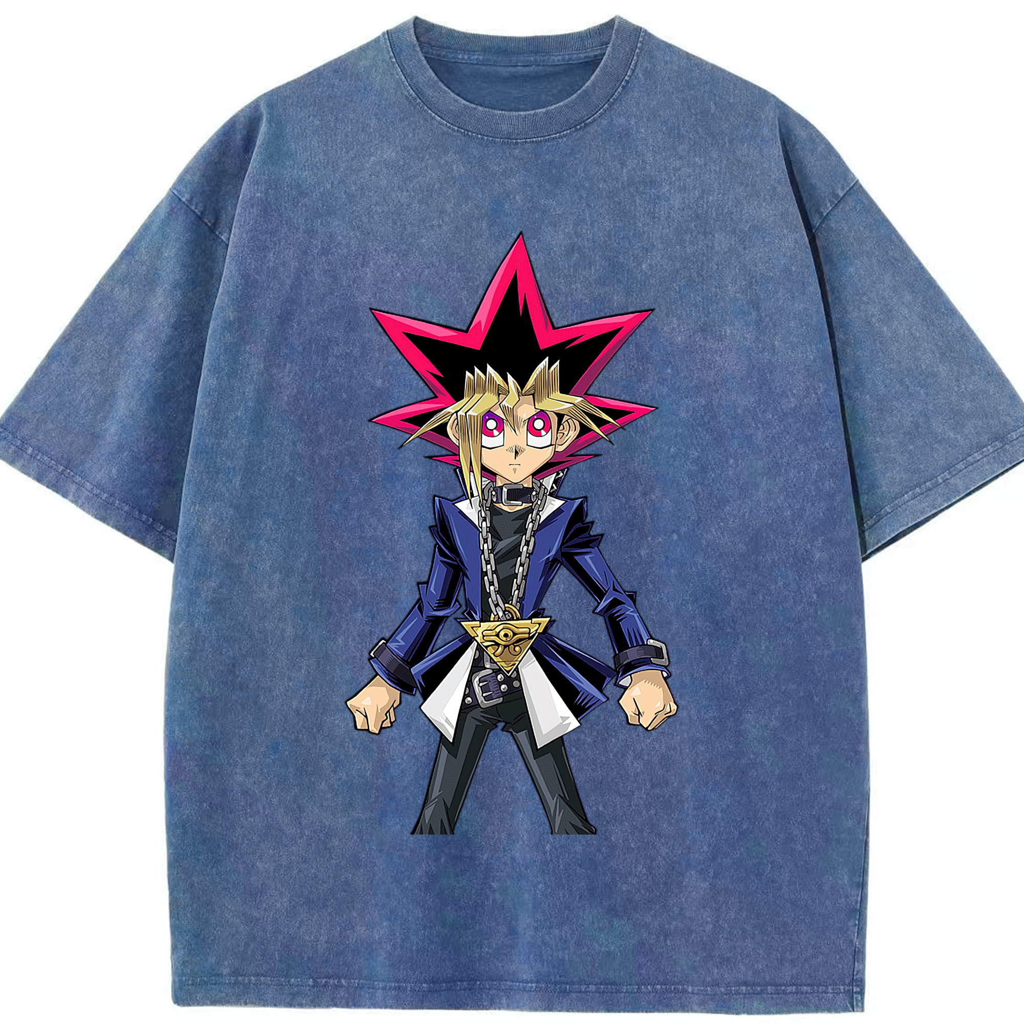 （画像用） 遊☆戯☆王 Yu-Gi-Oh! 綿100% ヴィンテージ風 半袖Tシャツ（フロントプリント）