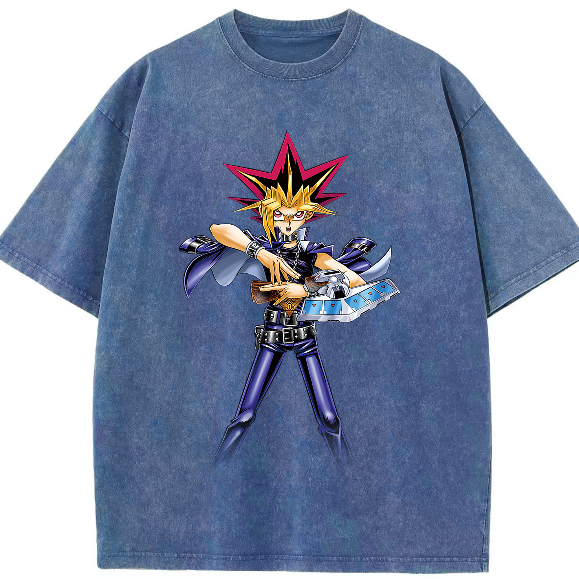 （画像用） 遊☆戯☆王 Yu-Gi-Oh! 綿100% ヴィンテージ風 半袖Tシャツ（フロントプリント）