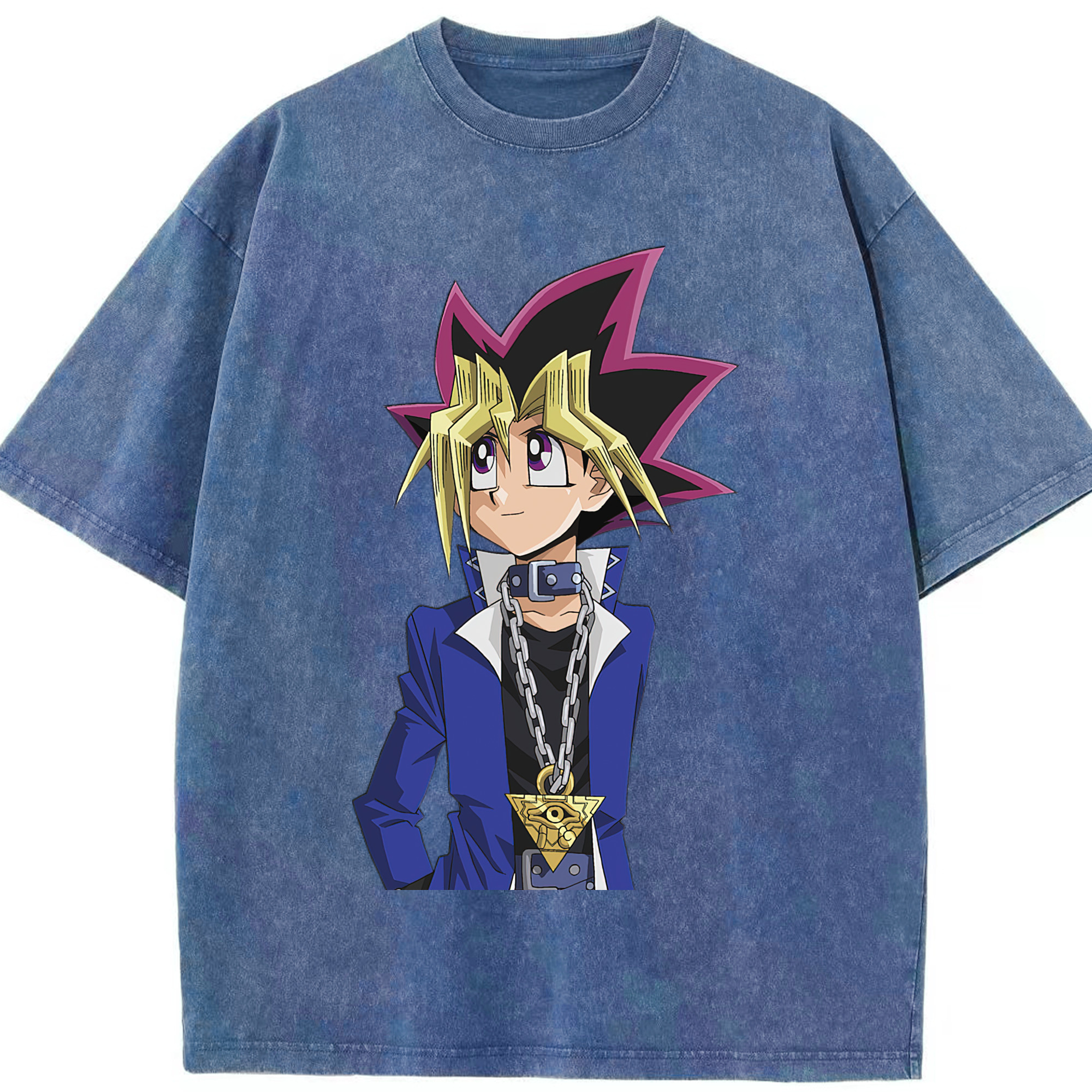 （画像用） 遊☆戯☆王 Yu-Gi-Oh! 綿100% ヴィンテージ風 半袖Tシャツ（フロントプリント）