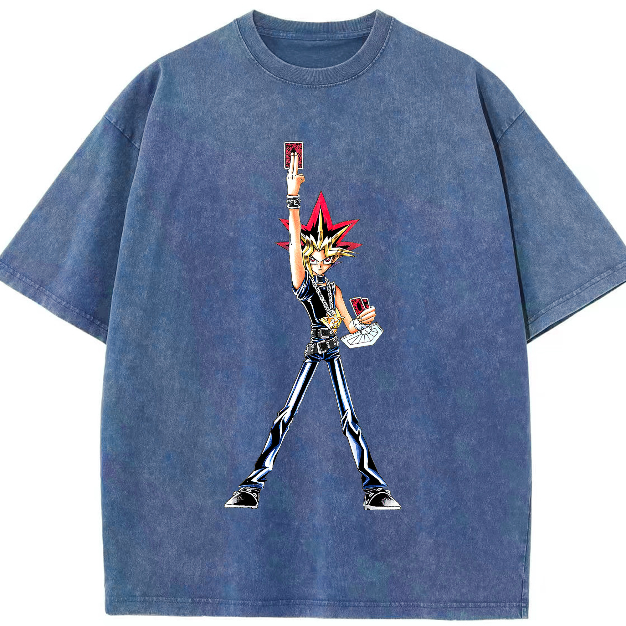 （画像用） 遊☆戯☆王 Yu-Gi-Oh! 綿100% ヴィンテージ風 半袖Tシャツ（フロントプリント）