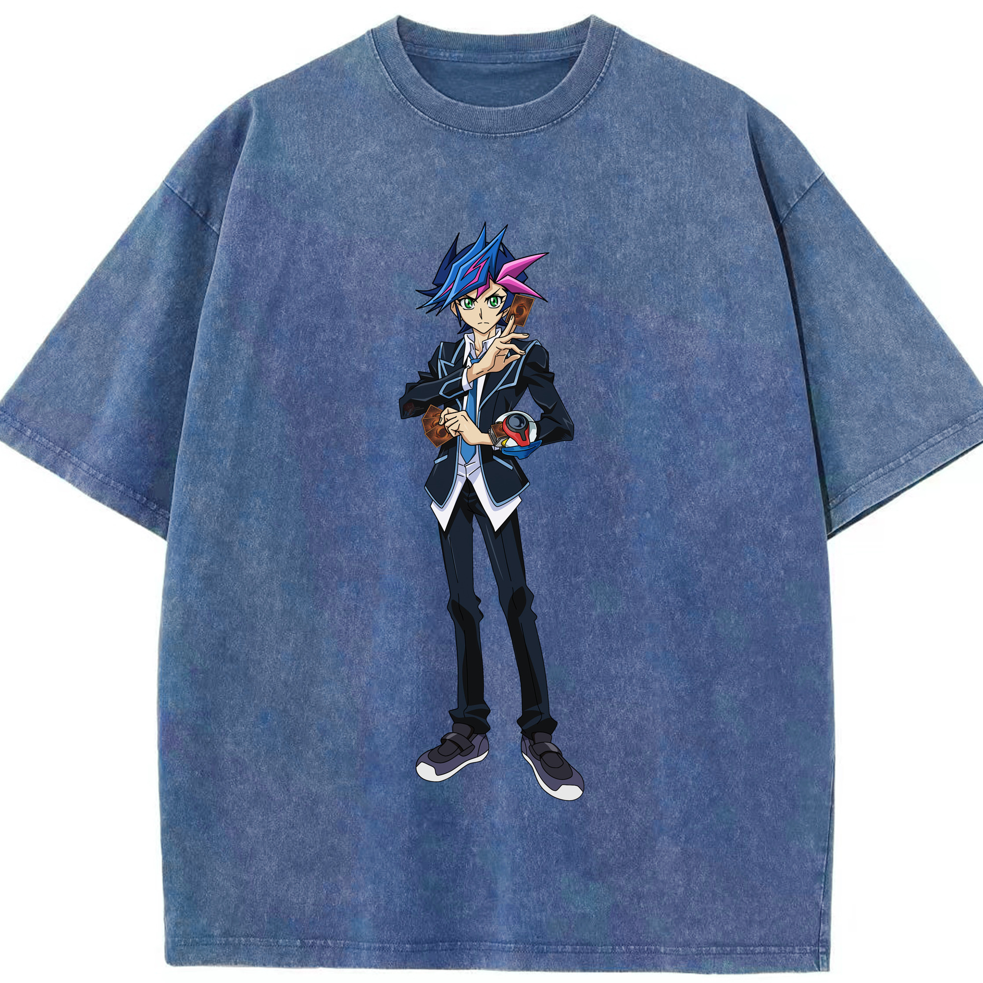 （画像用） 遊☆戯☆王 Yu-Gi-Oh! 綿100% ヴィンテージ風 半袖Tシャツ（フロントプリント）