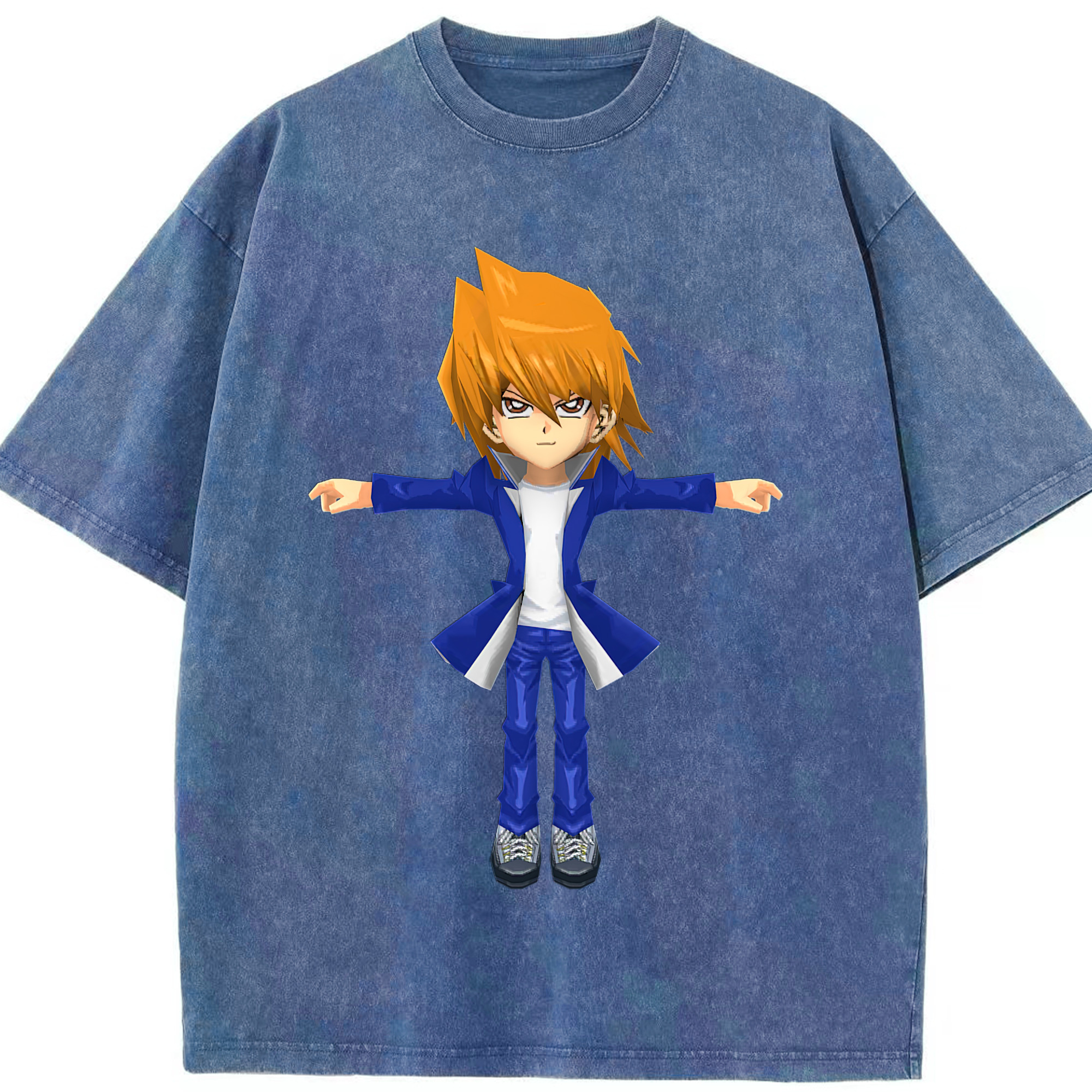 （画像用） 遊☆戯☆王 Yu-Gi-Oh! 綿100% ヴィンテージ風 半袖Tシャツ（フロントプリント）