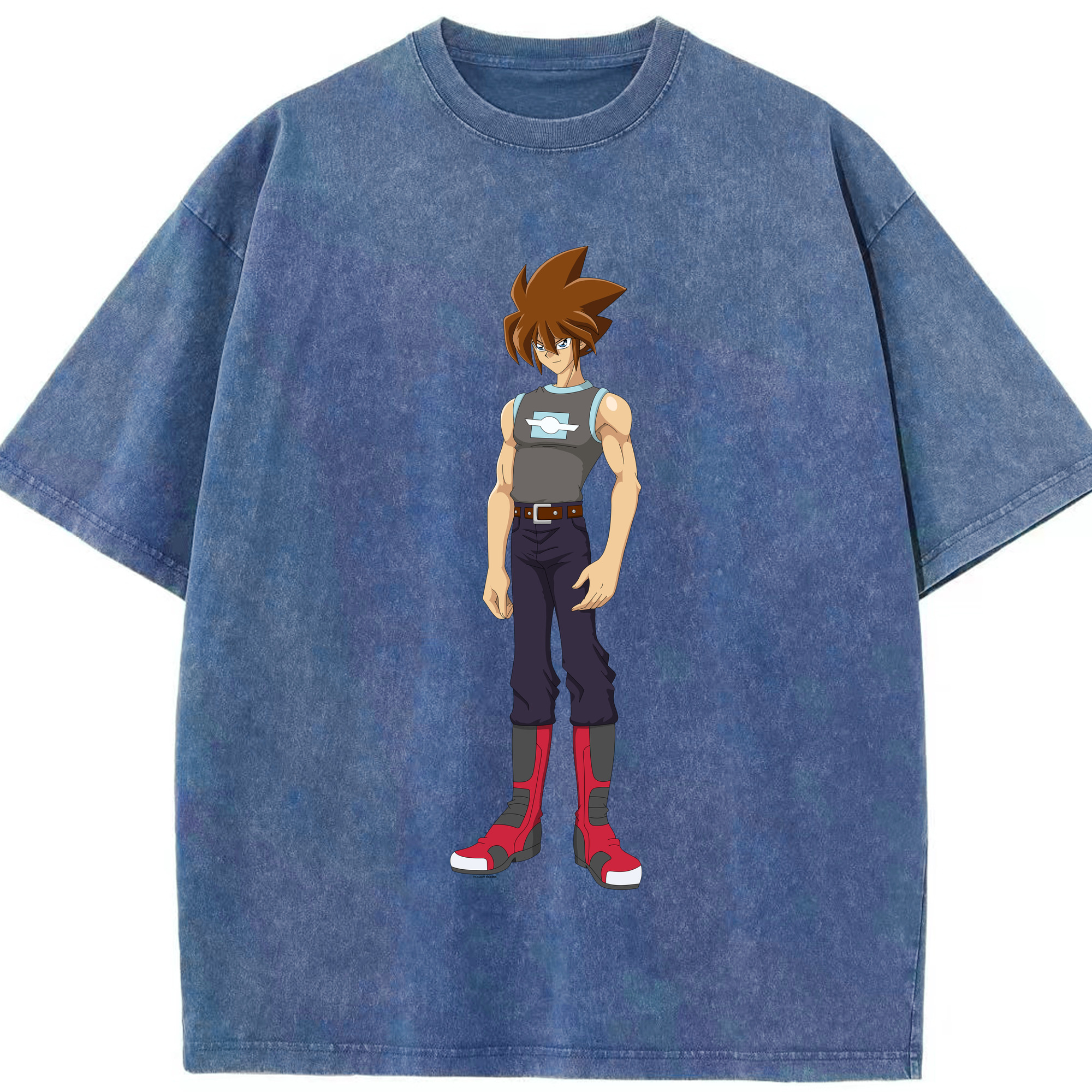 （画像用） 遊☆戯☆王 Yu-Gi-Oh! 綿100% ヴィンテージ風 半袖Tシャツ（フロントプリント）