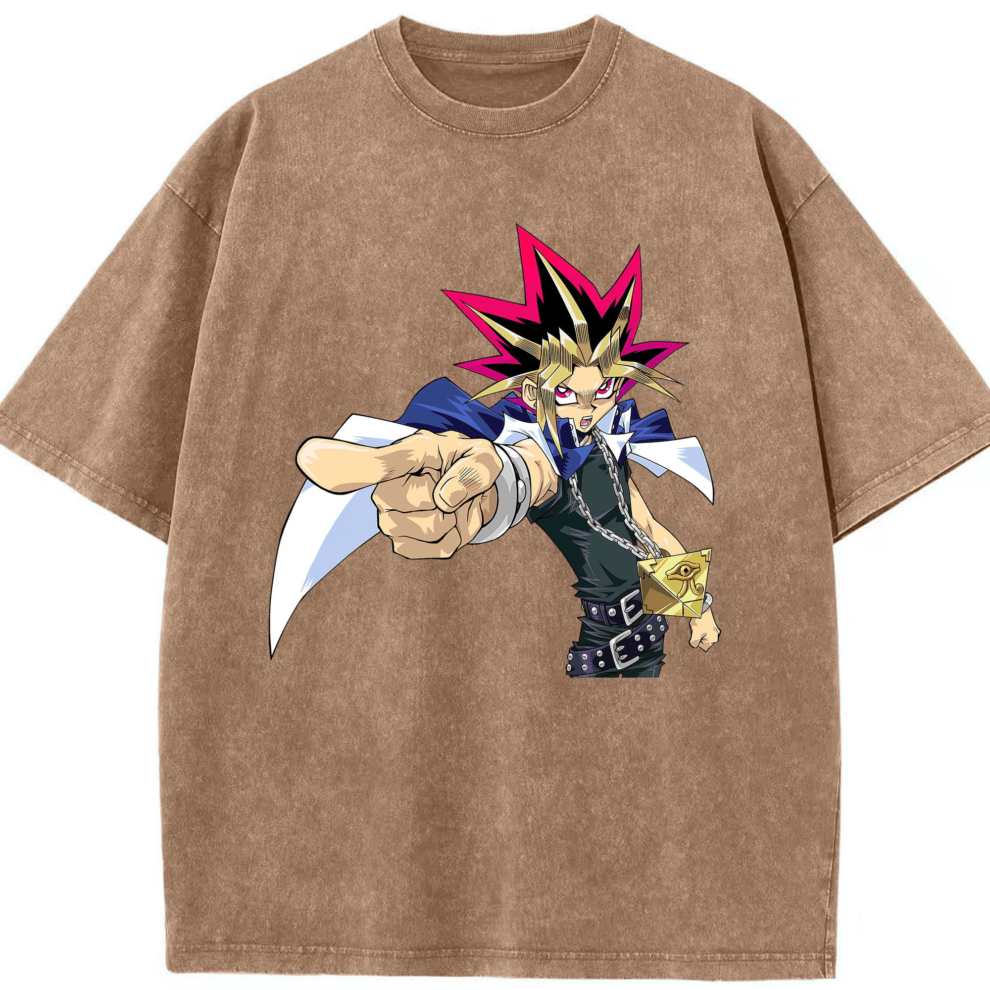 （画像用） 遊☆戯☆王 Yu-Gi-Oh! 綿100% ヴィンテージ風 半袖Tシャツ（フロントプリント）