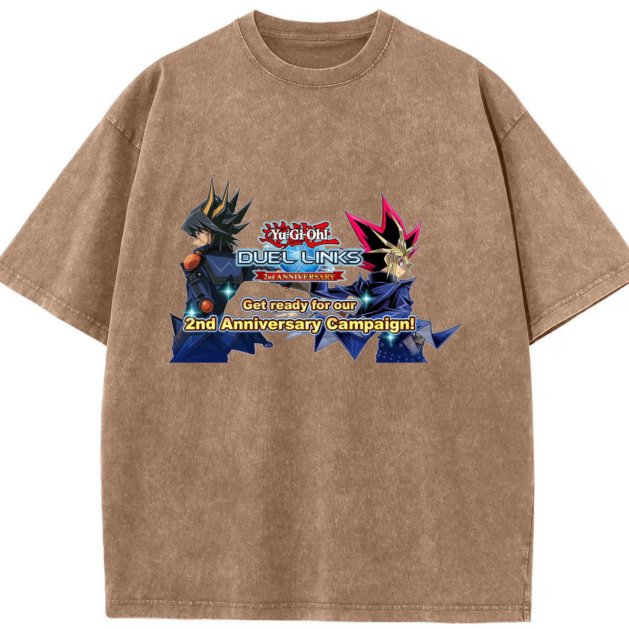 （画像用） 遊☆戯☆王 Yu-Gi-Oh! 綿100% ヴィンテージ風 半袖Tシャツ（フロントプリント）
