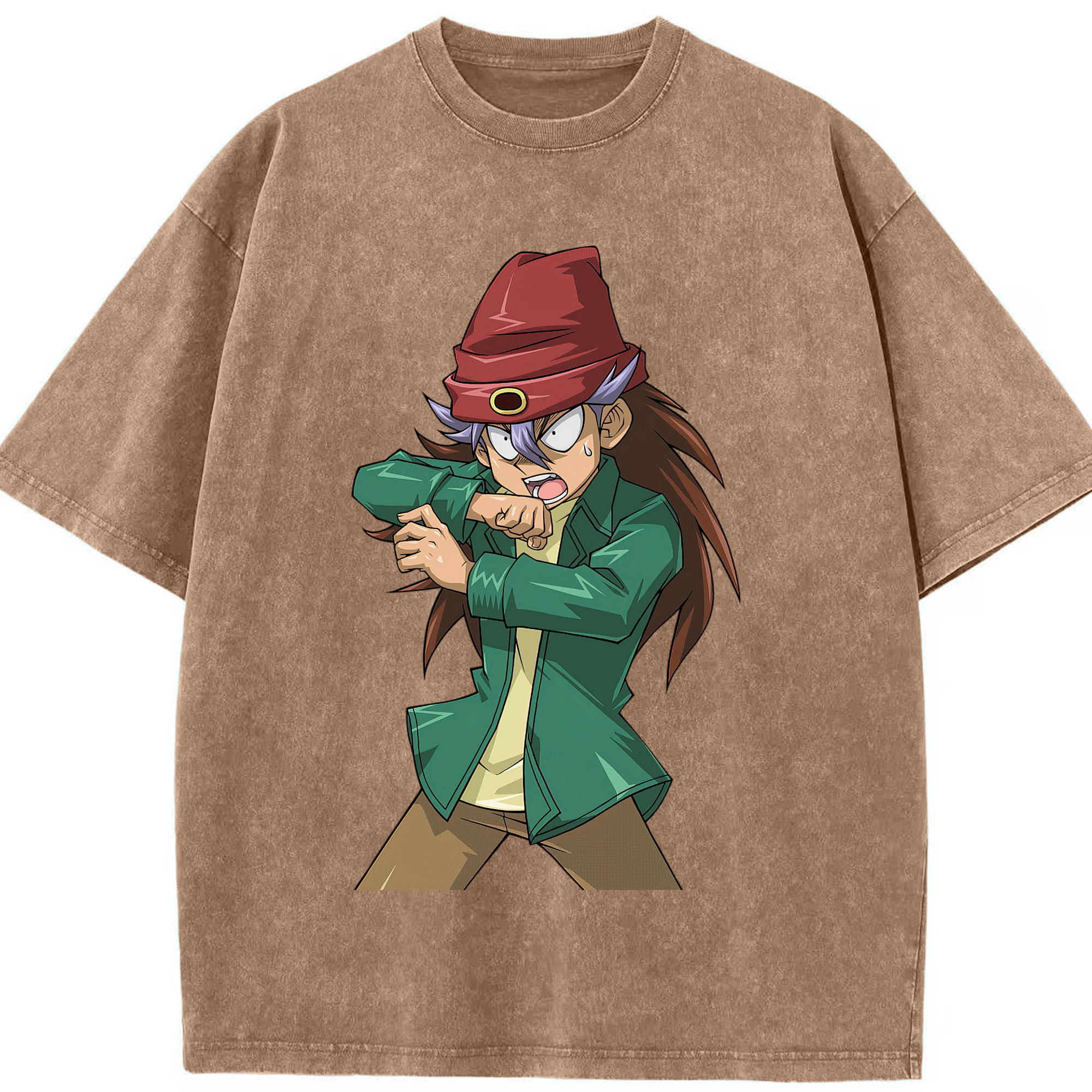 （画像用） 遊☆戯☆王 Yu-Gi-Oh! 綿100% ヴィンテージ風 半袖Tシャツ（フロントプリント）