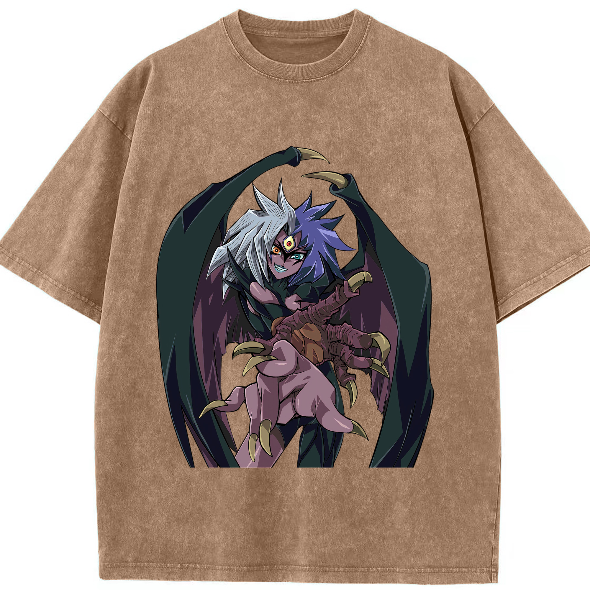 （画像用） 遊☆戯☆王 Yu-Gi-Oh! 綿100% ヴィンテージ風 半袖Tシャツ（フロントプリント）