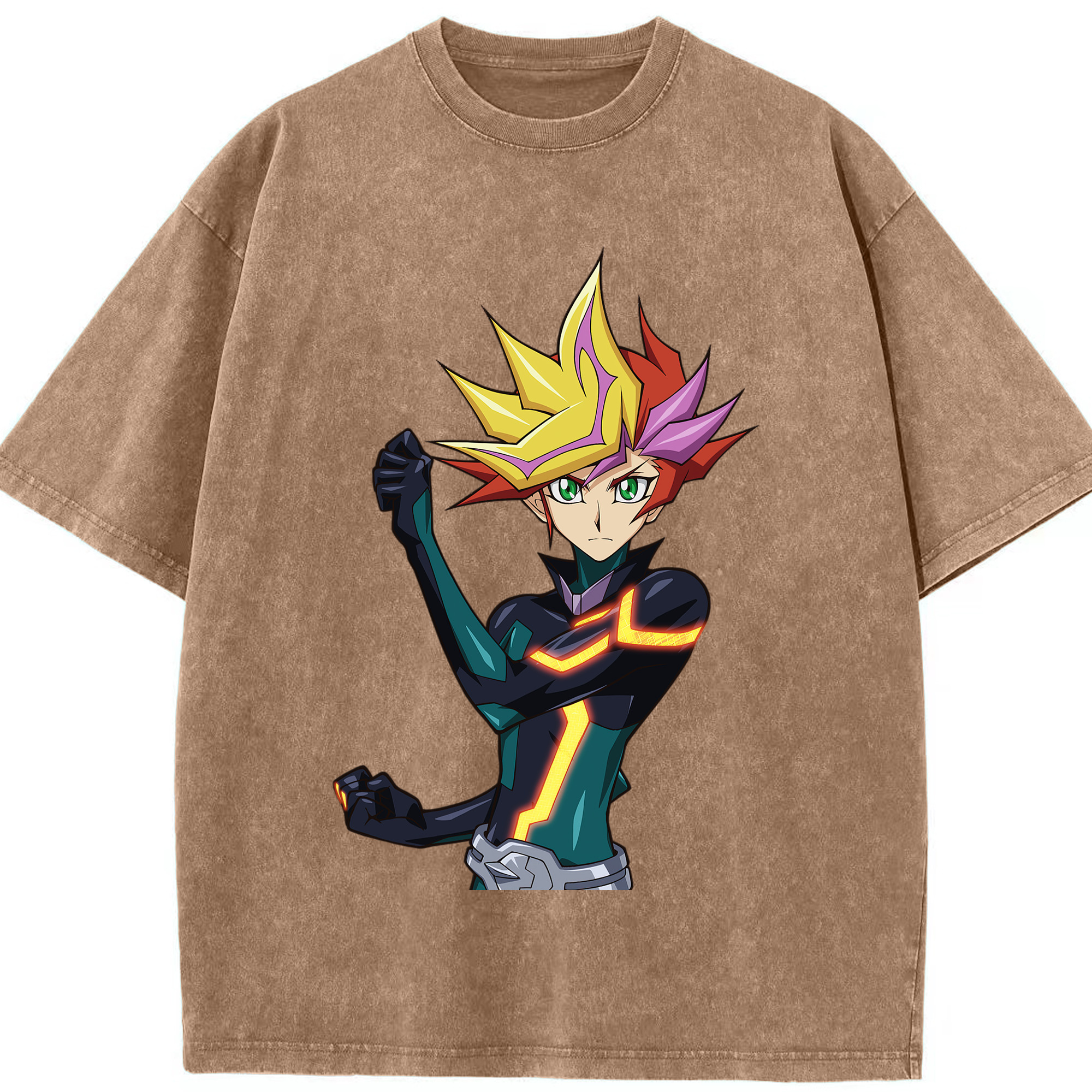 （画像用） 遊☆戯☆王 Yu-Gi-Oh! 綿100% ヴィンテージ風 半袖Tシャツ（フロントプリント）