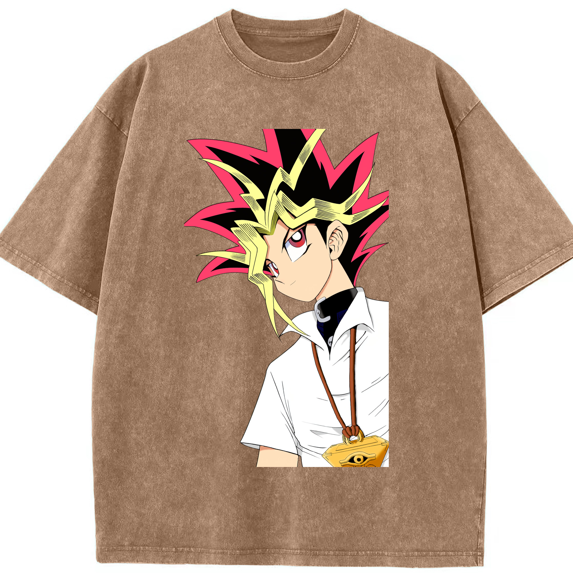 （画像用） 遊☆戯☆王 Yu-Gi-Oh! 綿100% ヴィンテージ風 半袖Tシャツ（フロントプリント）