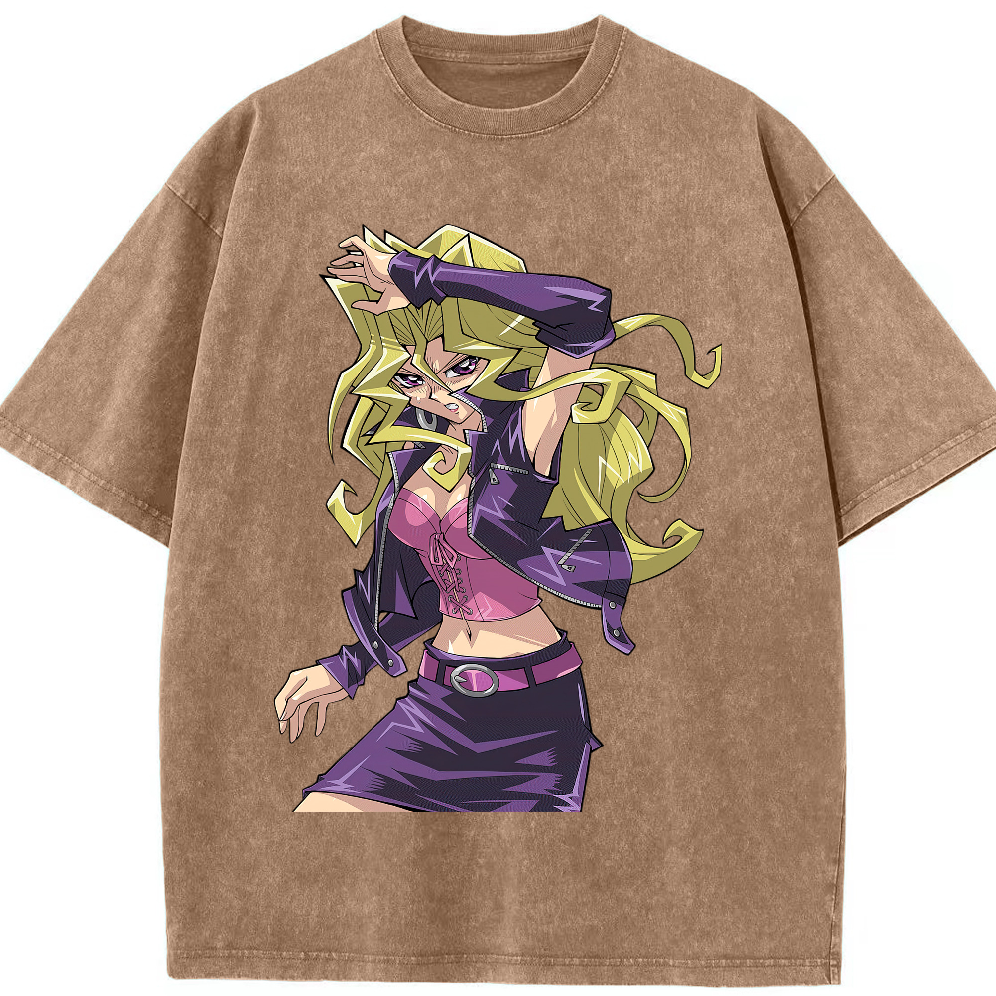（画像用） 遊☆戯☆王 Yu-Gi-Oh! 綿100% ヴィンテージ風 半袖Tシャツ（フロントプリント）