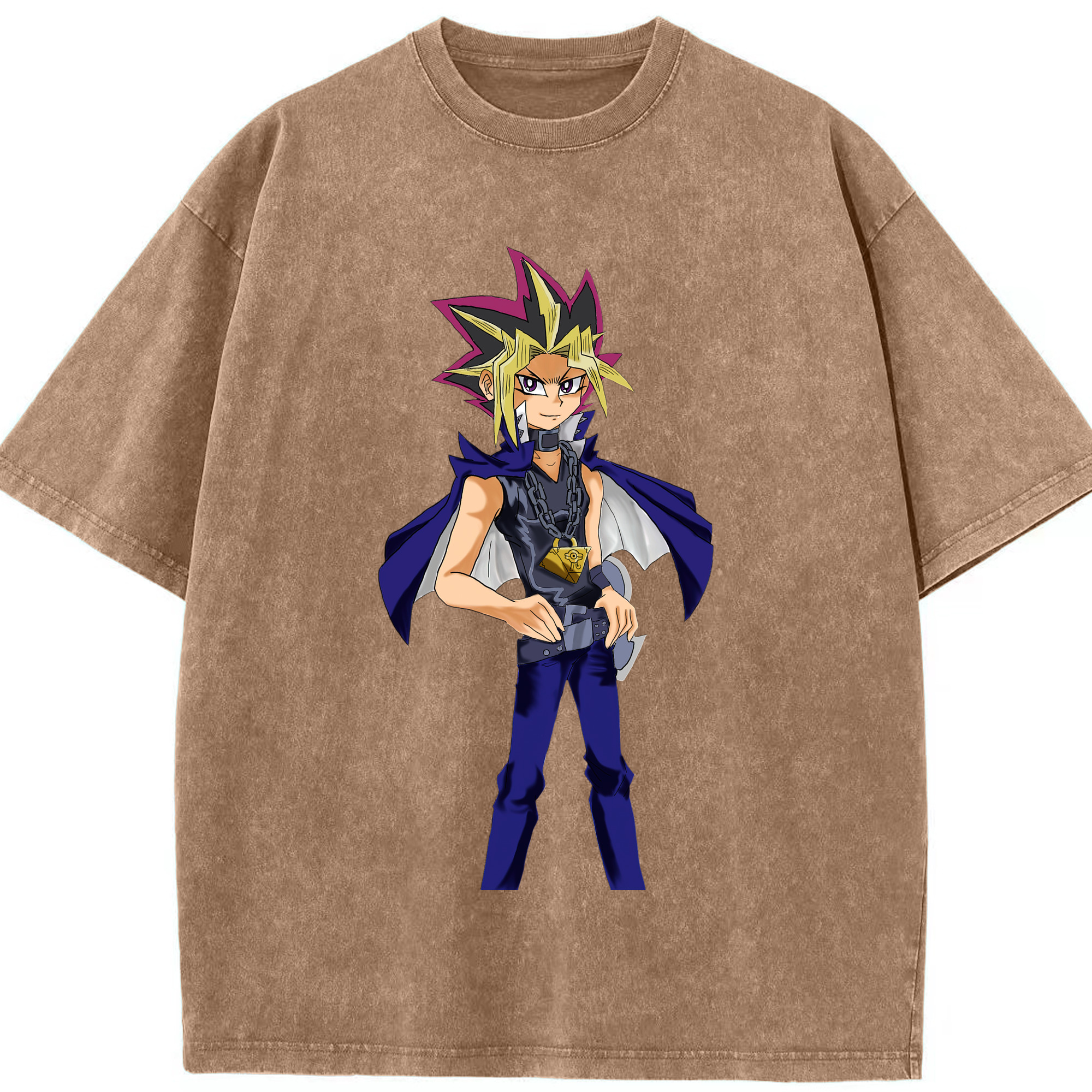 （画像用） 遊☆戯☆王 Yu-Gi-Oh! 綿100% ヴィンテージ風 半袖Tシャツ（フロントプリント）