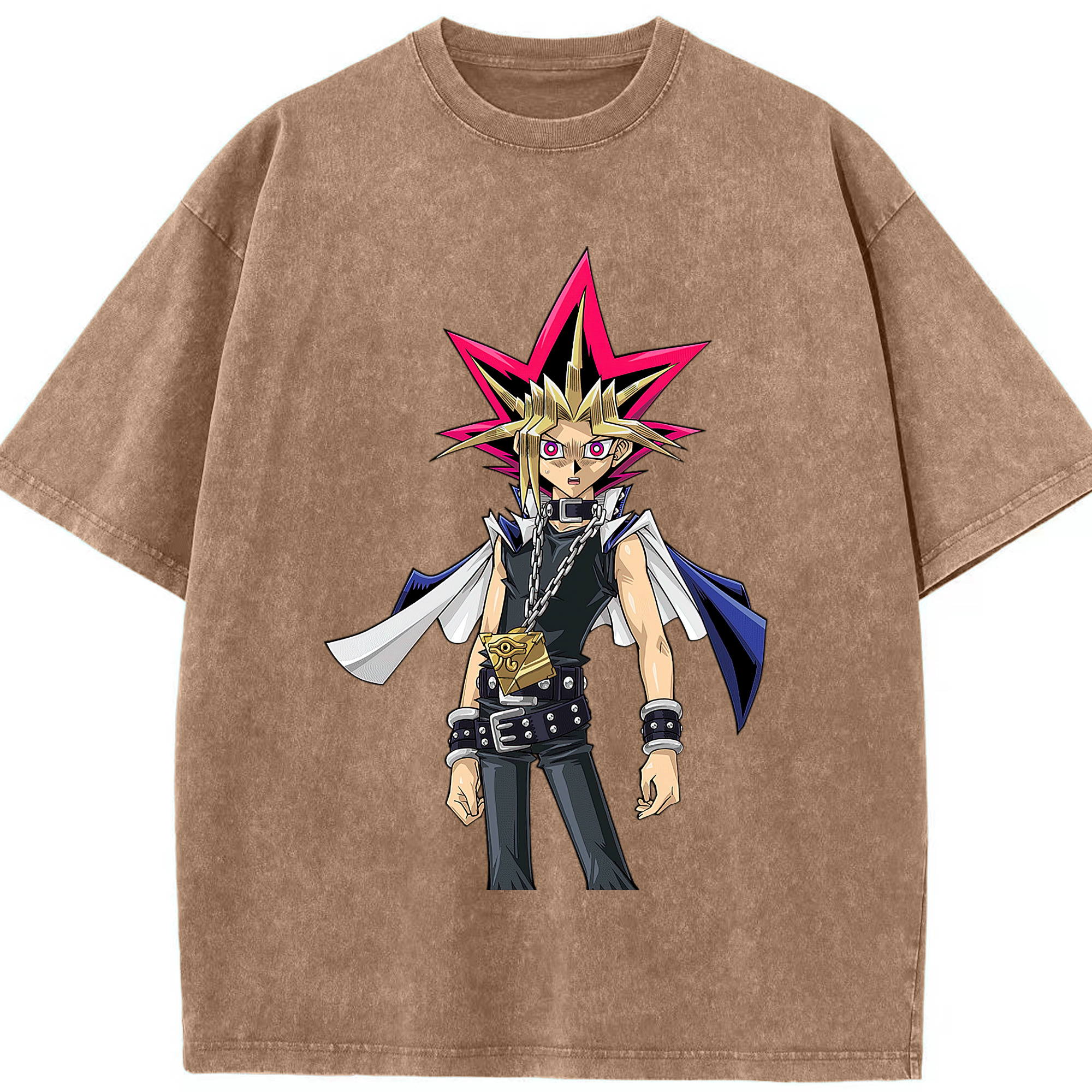（画像用） 遊☆戯☆王 Yu-Gi-Oh! 綿100% ヴィンテージ風 半袖Tシャツ（フロントプリント）
