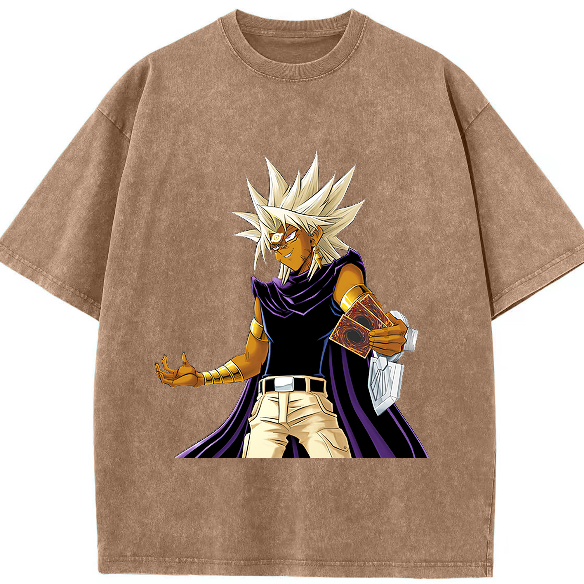 （画像用） 遊☆戯☆王 Yu-Gi-Oh! 綿100% ヴィンテージ風 半袖Tシャツ（フロントプリント）