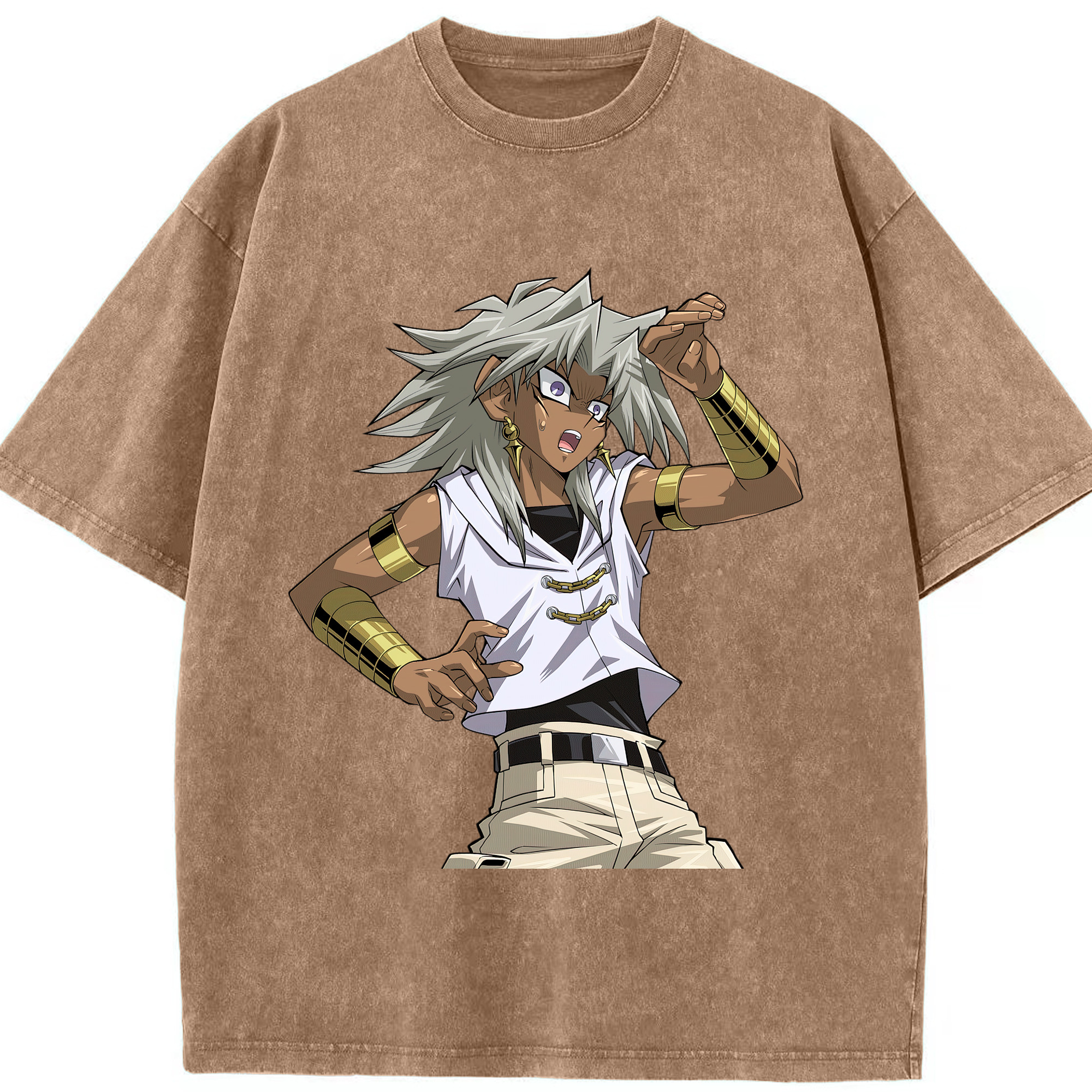 （画像用） 遊☆戯☆王 Yu-Gi-Oh! 綿100% ヴィンテージ風 半袖Tシャツ（フロントプリント）