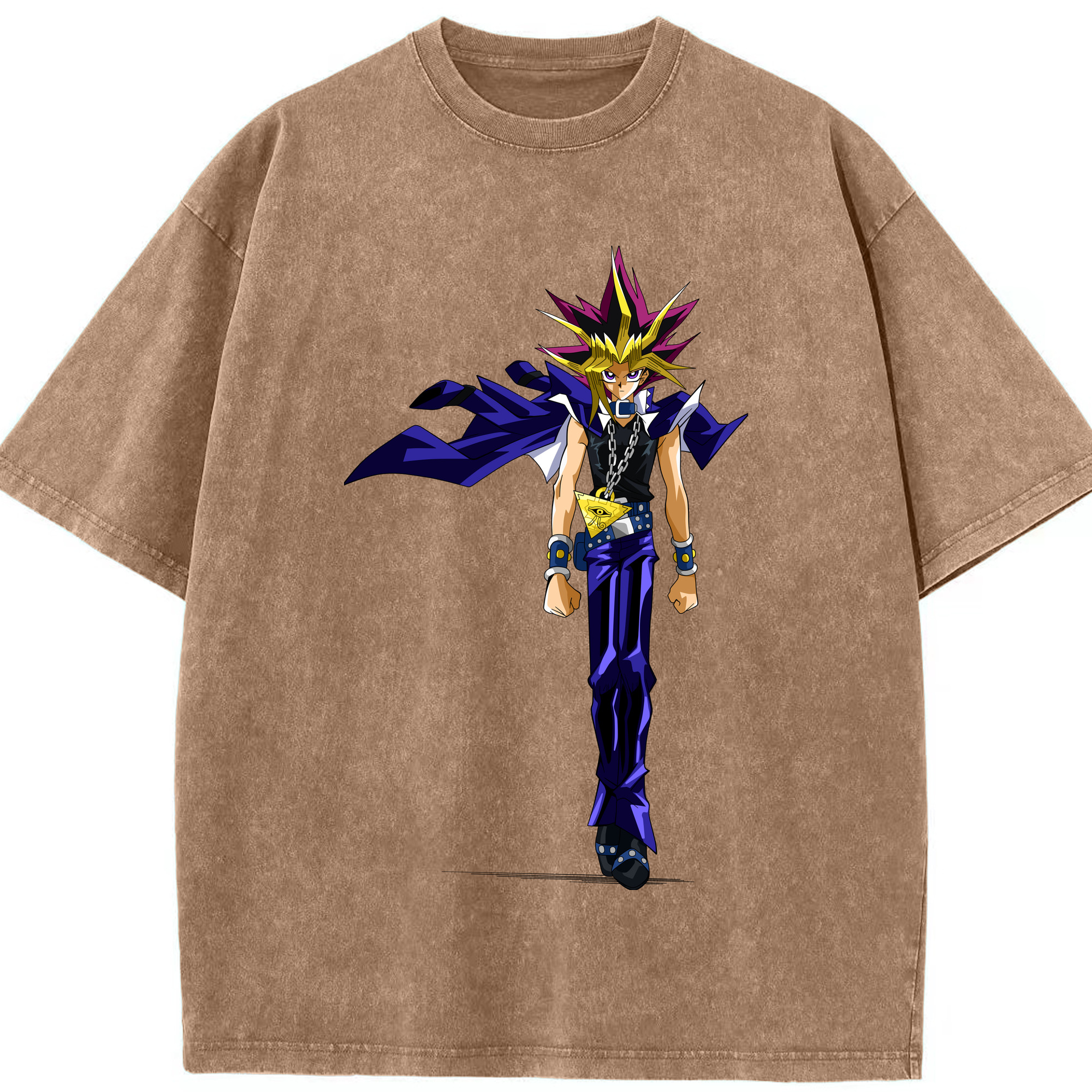（画像用） 遊☆戯☆王 Yu-Gi-Oh! 綿100% ヴィンテージ風 半袖Tシャツ（フロントプリント）