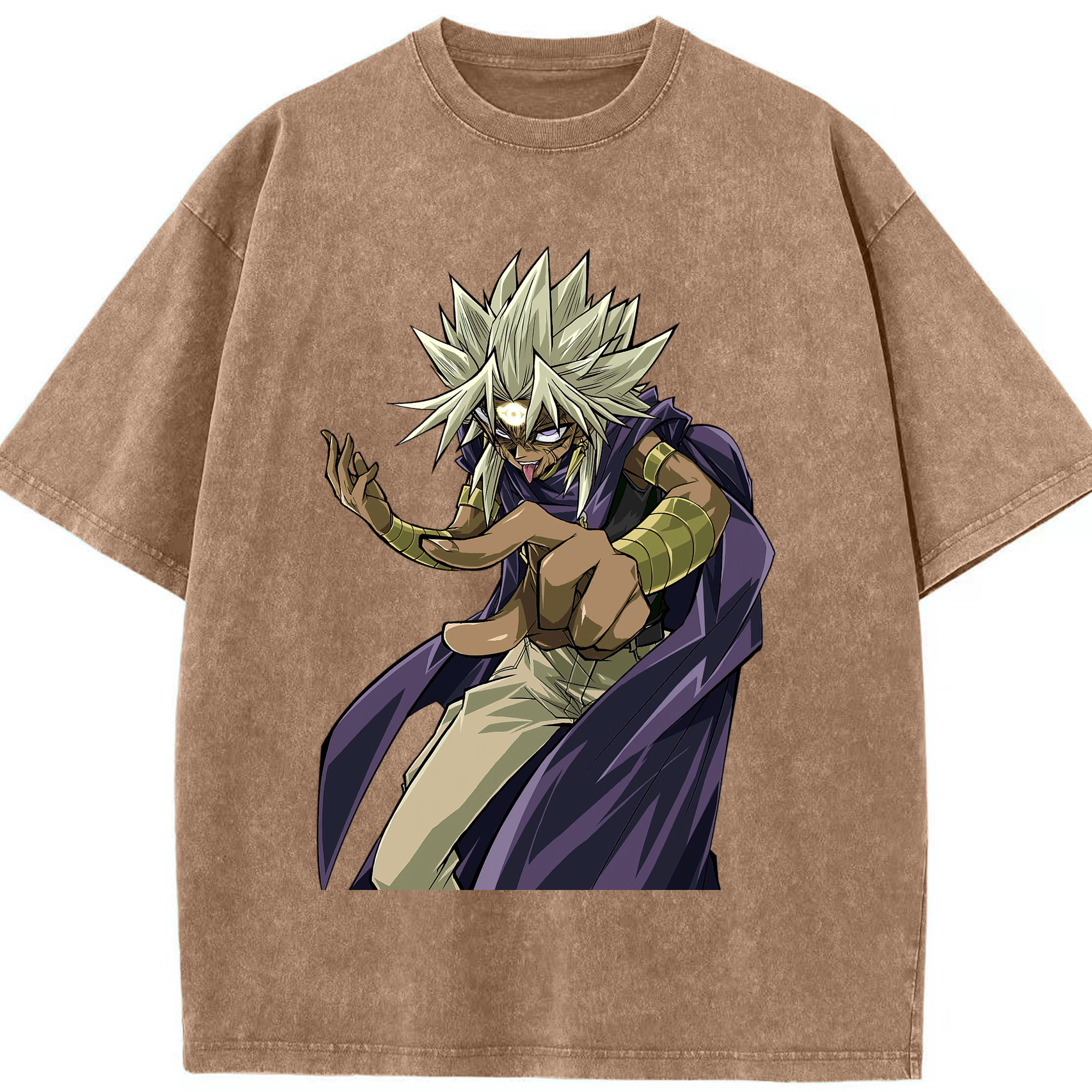 （画像用） 遊☆戯☆王 Yu-Gi-Oh! 綿100% ヴィンテージ風 半袖Tシャツ（フロントプリント）