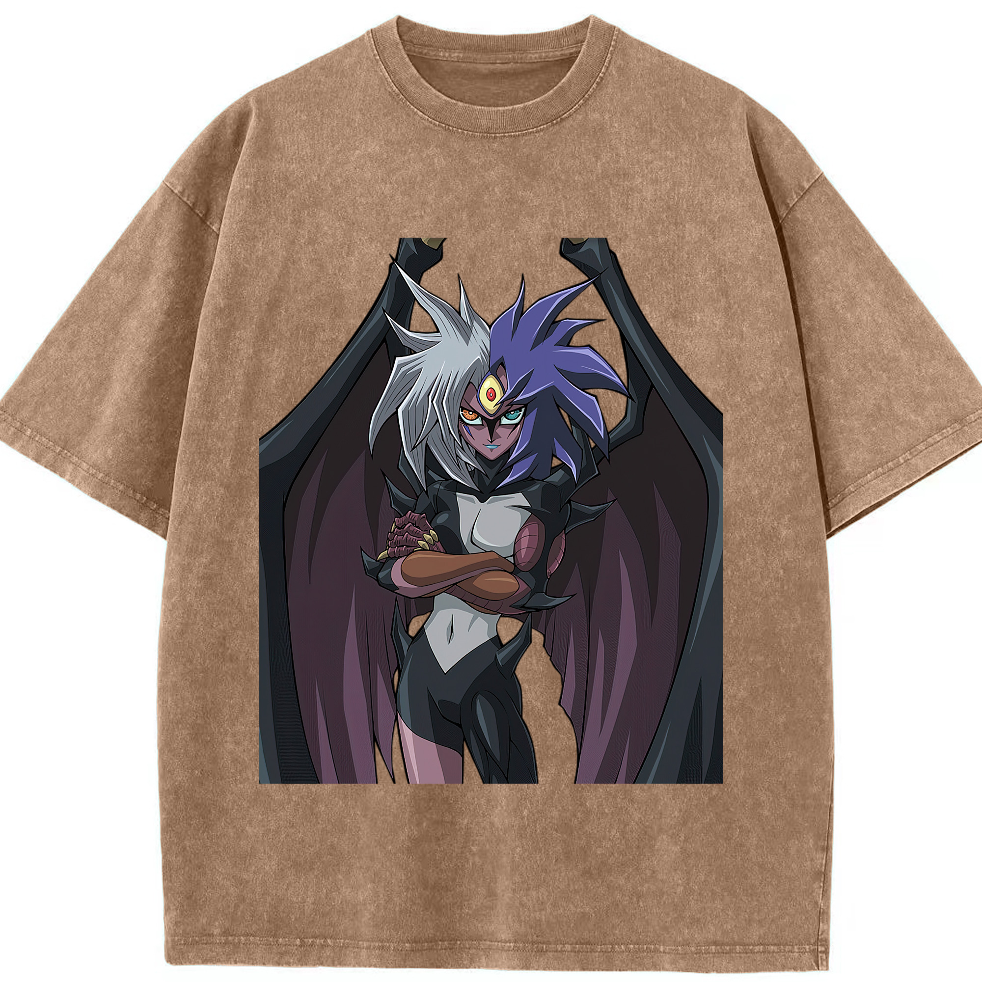 （画像用） 遊☆戯☆王 Yu-Gi-Oh! 綿100% ヴィンテージ風 半袖Tシャツ（フロントプリント）