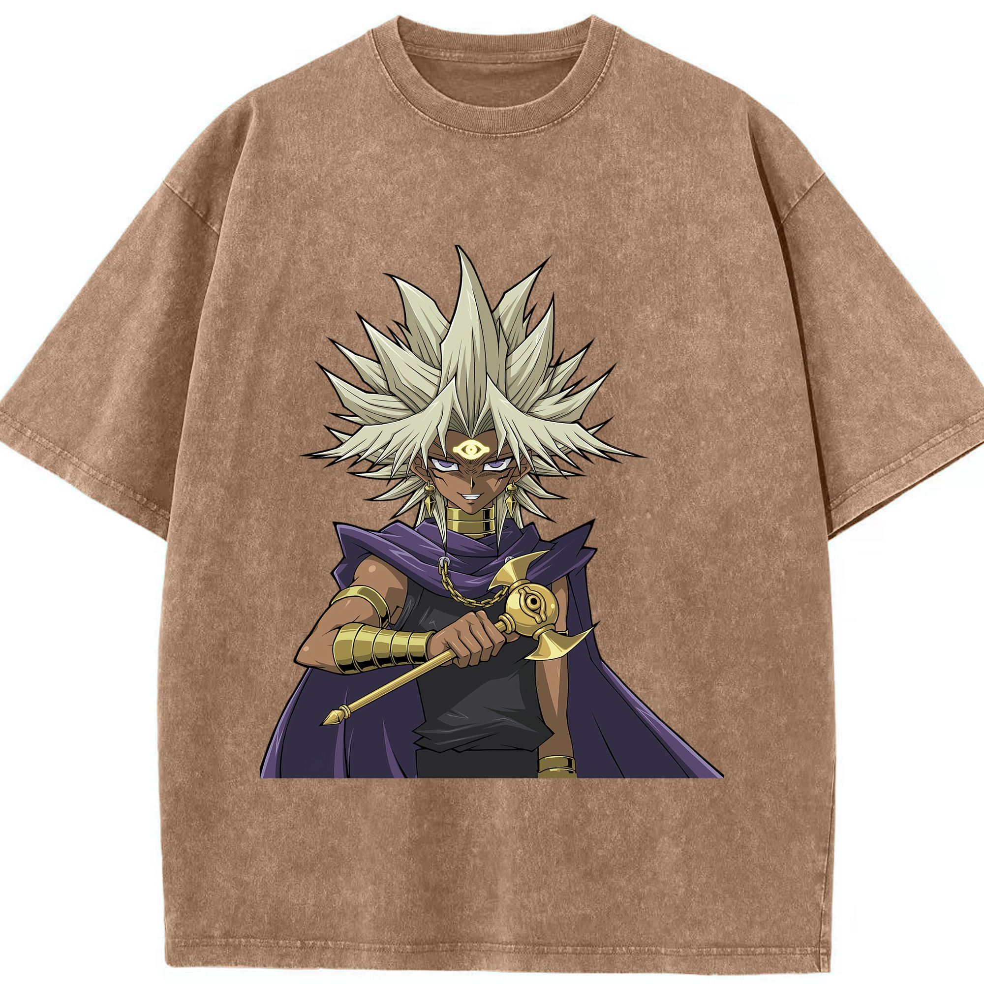 （画像用） 遊☆戯☆王 Yu-Gi-Oh! 綿100% ヴィンテージ風 半袖Tシャツ（フロントプリント）
