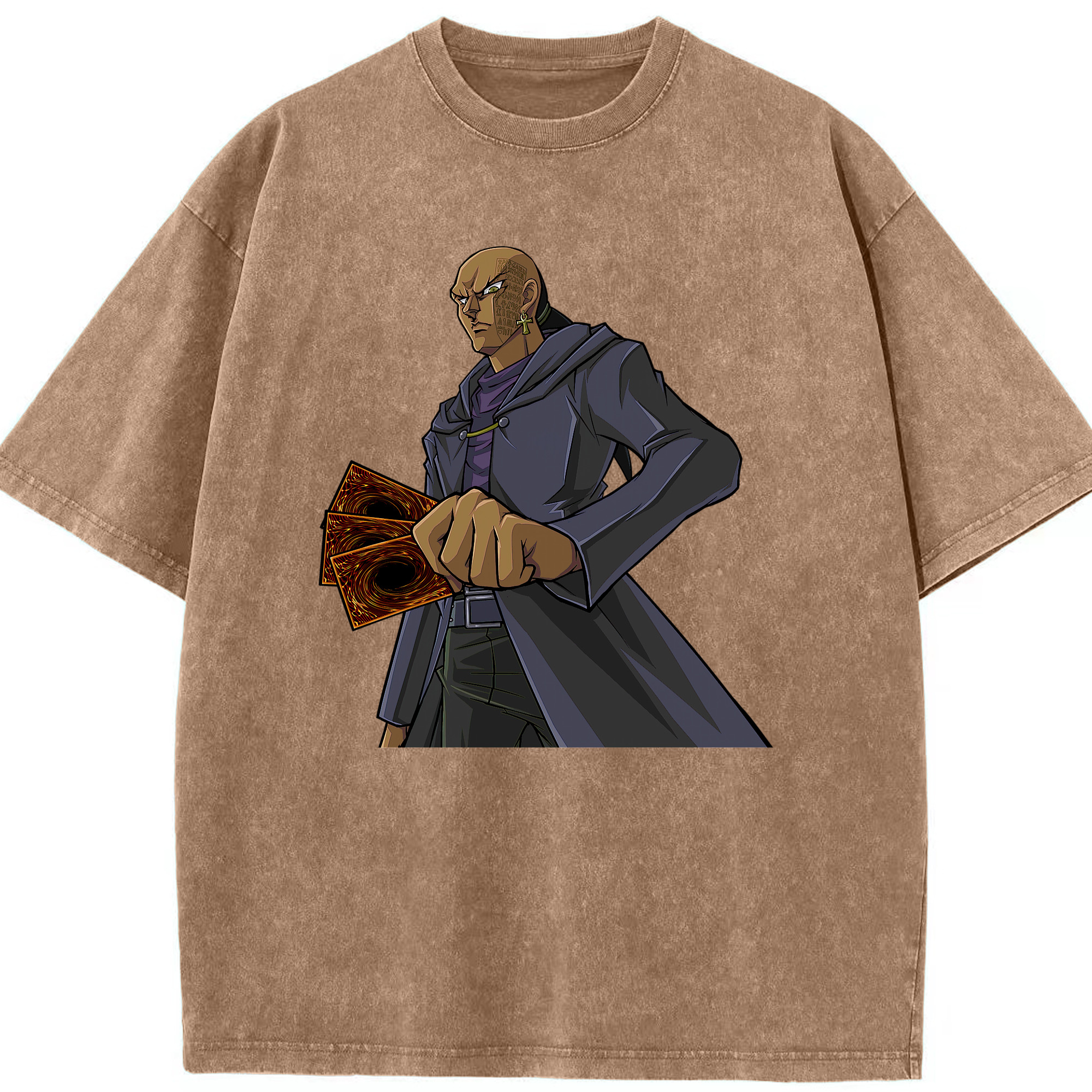 （画像用） 遊☆戯☆王 Yu-Gi-Oh! 綿100% ヴィンテージ風 半袖Tシャツ（フロントプリント）