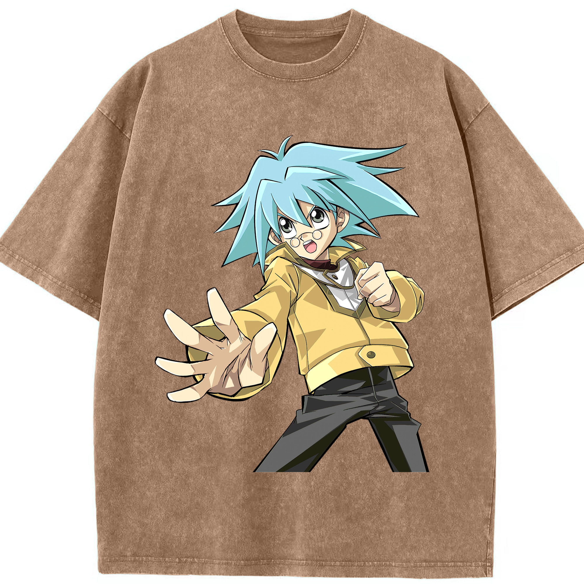 （画像用） 遊☆戯☆王 Yu-Gi-Oh! 綿100% ヴィンテージ風 半袖Tシャツ（フロントプリント）