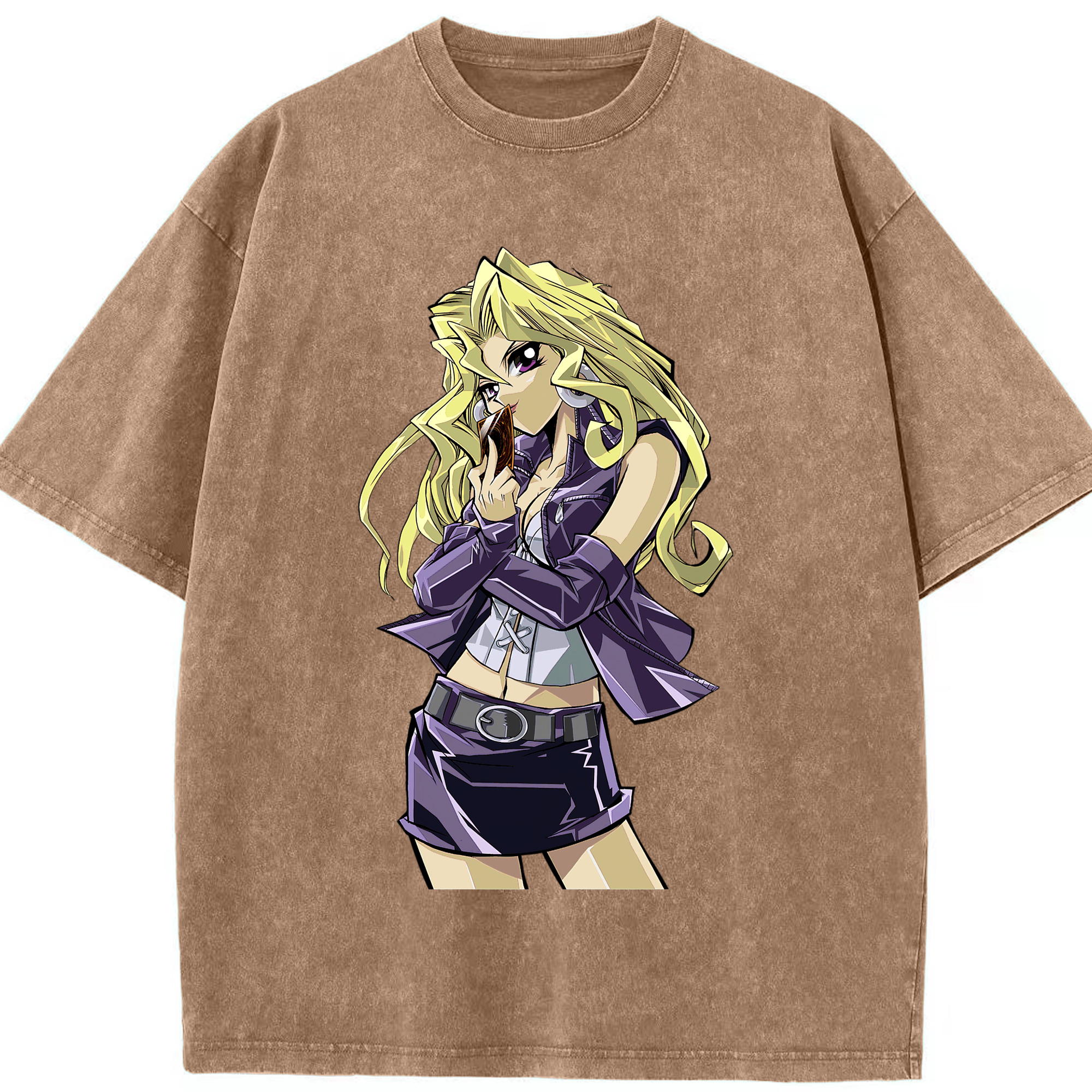 （画像用） 遊☆戯☆王 Yu-Gi-Oh! 綿100% ヴィンテージ風 半袖Tシャツ（フロントプリント）