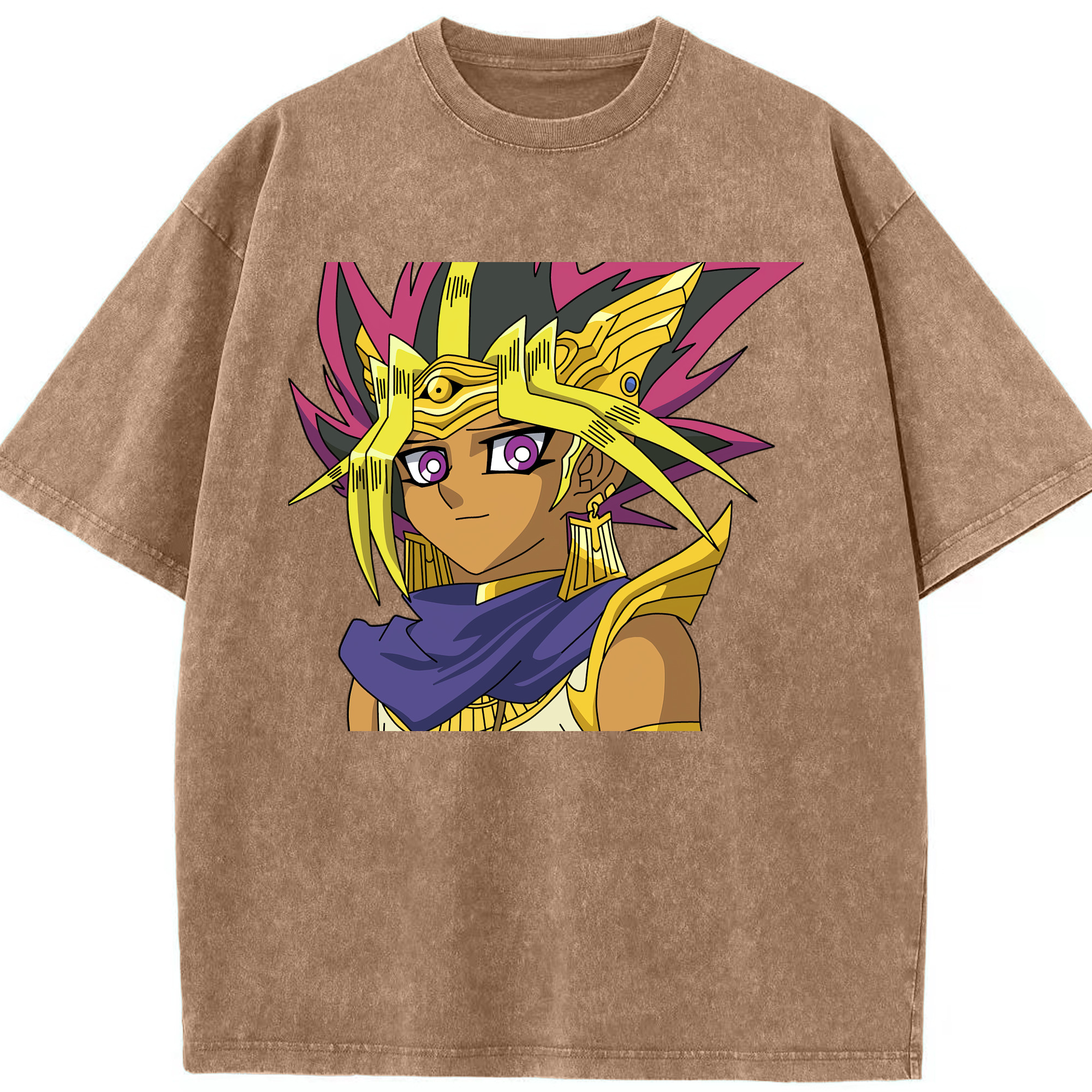（画像用） 遊☆戯☆王 Yu-Gi-Oh! 綿100% ヴィンテージ風 半袖Tシャツ（フロントプリント）