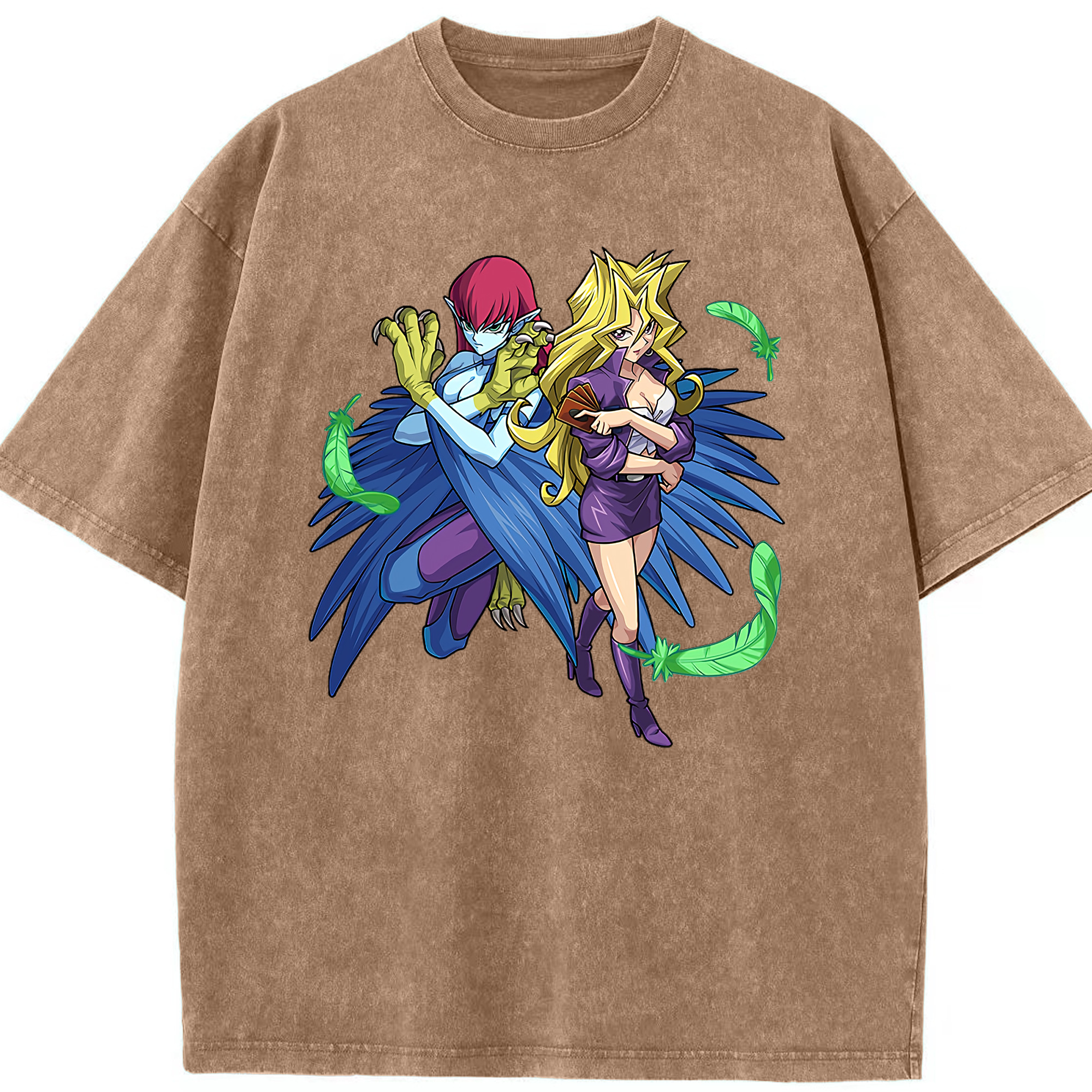 （画像用） 遊☆戯☆王 Yu-Gi-Oh! 綿100% ヴィンテージ風 半袖Tシャツ（フロントプリント）