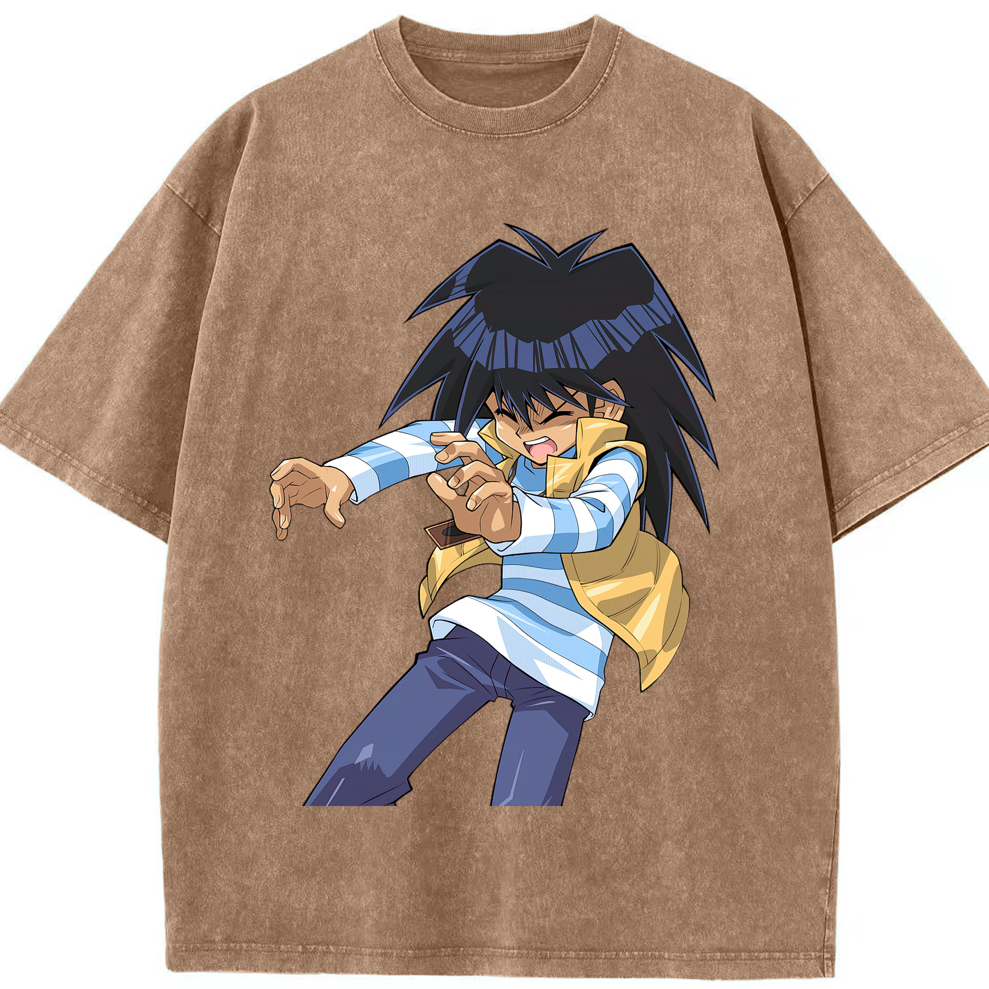 （画像用） 遊☆戯☆王 Yu-Gi-Oh! 綿100% ヴィンテージ風 半袖Tシャツ（フロントプリント）