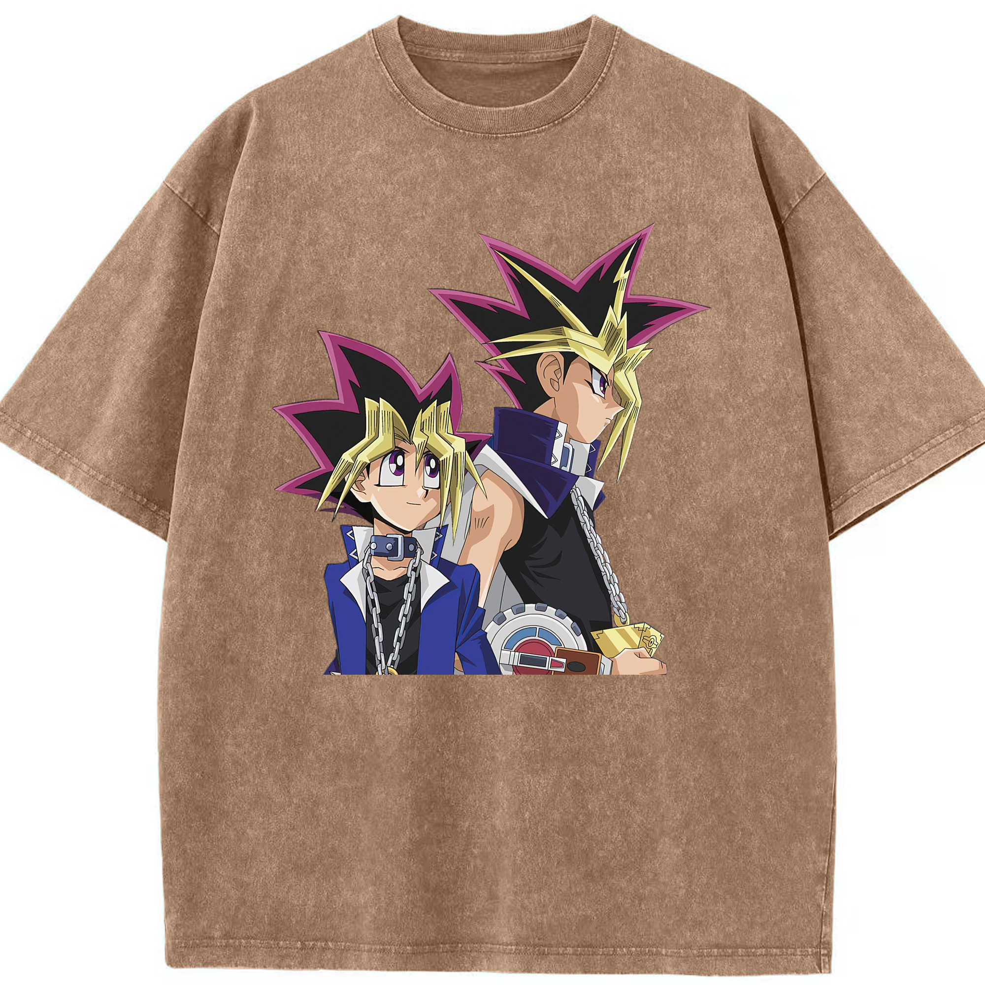 （画像用） 遊☆戯☆王 Yu-Gi-Oh! 綿100% ヴィンテージ風 半袖Tシャツ（フロントプリント）