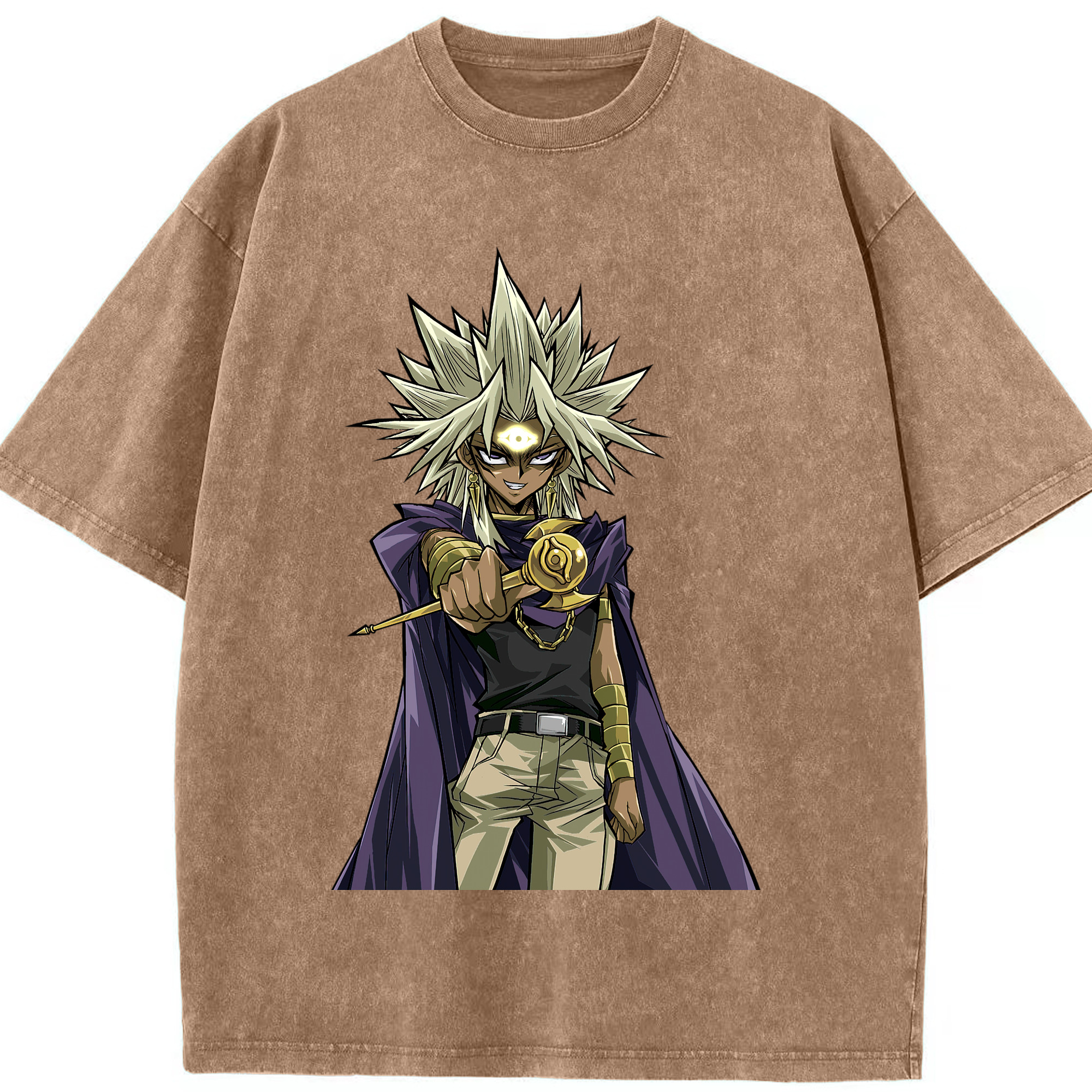 （画像用） 遊☆戯☆王 Yu-Gi-Oh! 綿100% ヴィンテージ風 半袖Tシャツ（フロントプリント）