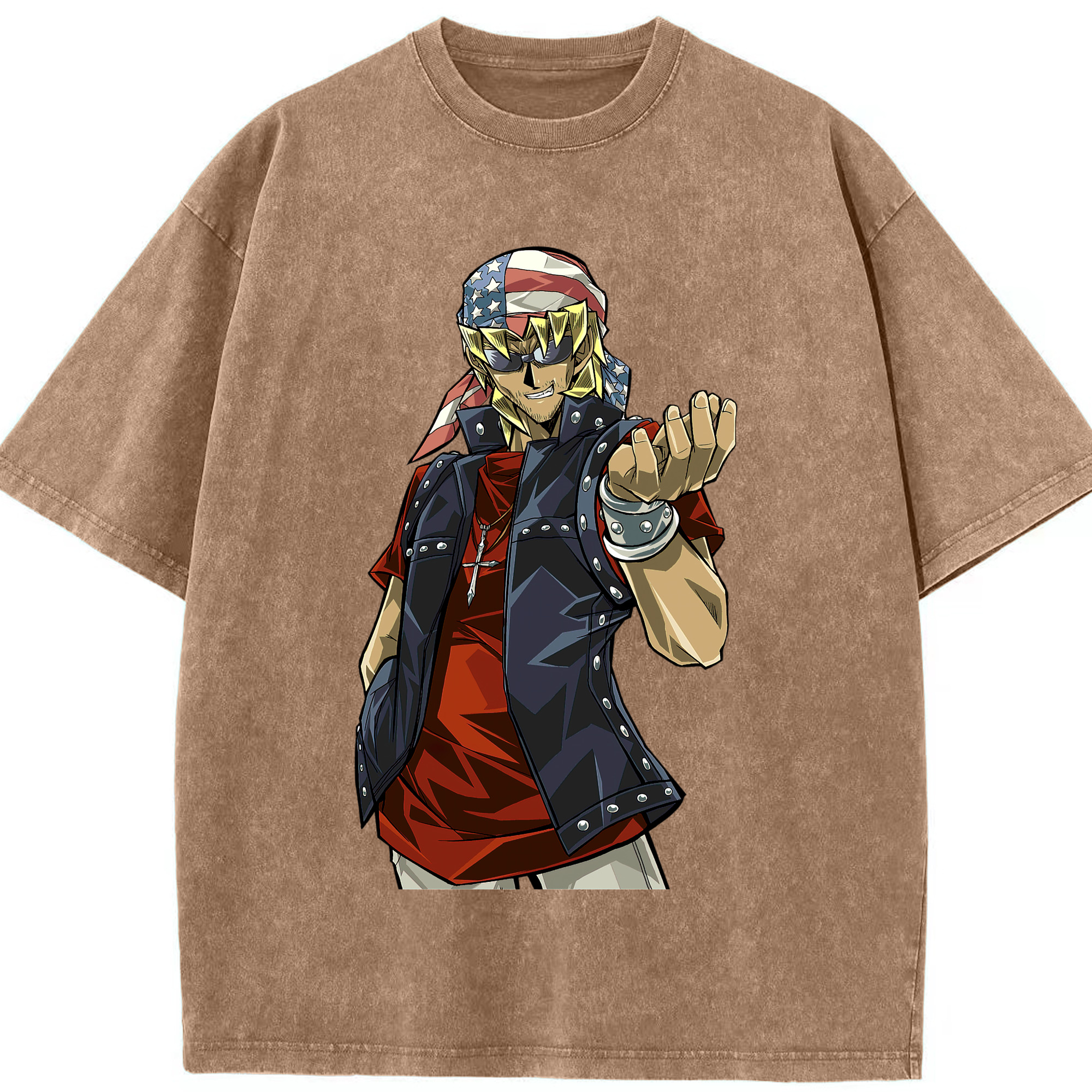 （画像用） 遊☆戯☆王 Yu-Gi-Oh! 綿100% ヴィンテージ風 半袖Tシャツ（フロントプリント）