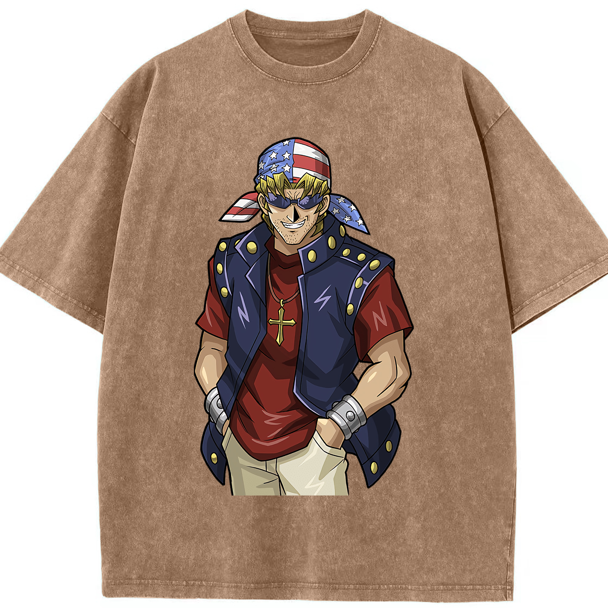 （画像用） 遊☆戯☆王 Yu-Gi-Oh! 綿100% ヴィンテージ風 半袖Tシャツ（フロントプリント）