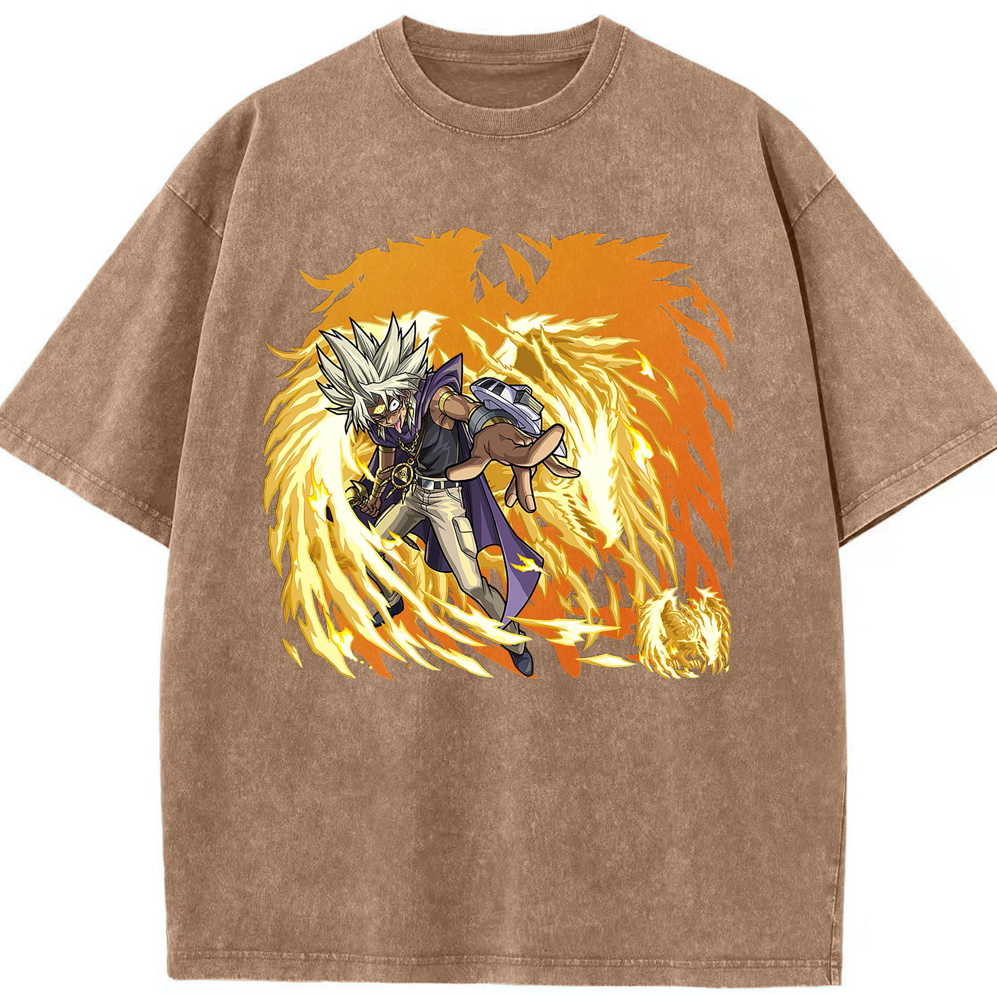 （画像用） 遊☆戯☆王 Yu-Gi-Oh! 綿100% ヴィンテージ風 半袖Tシャツ（フロントプリント）