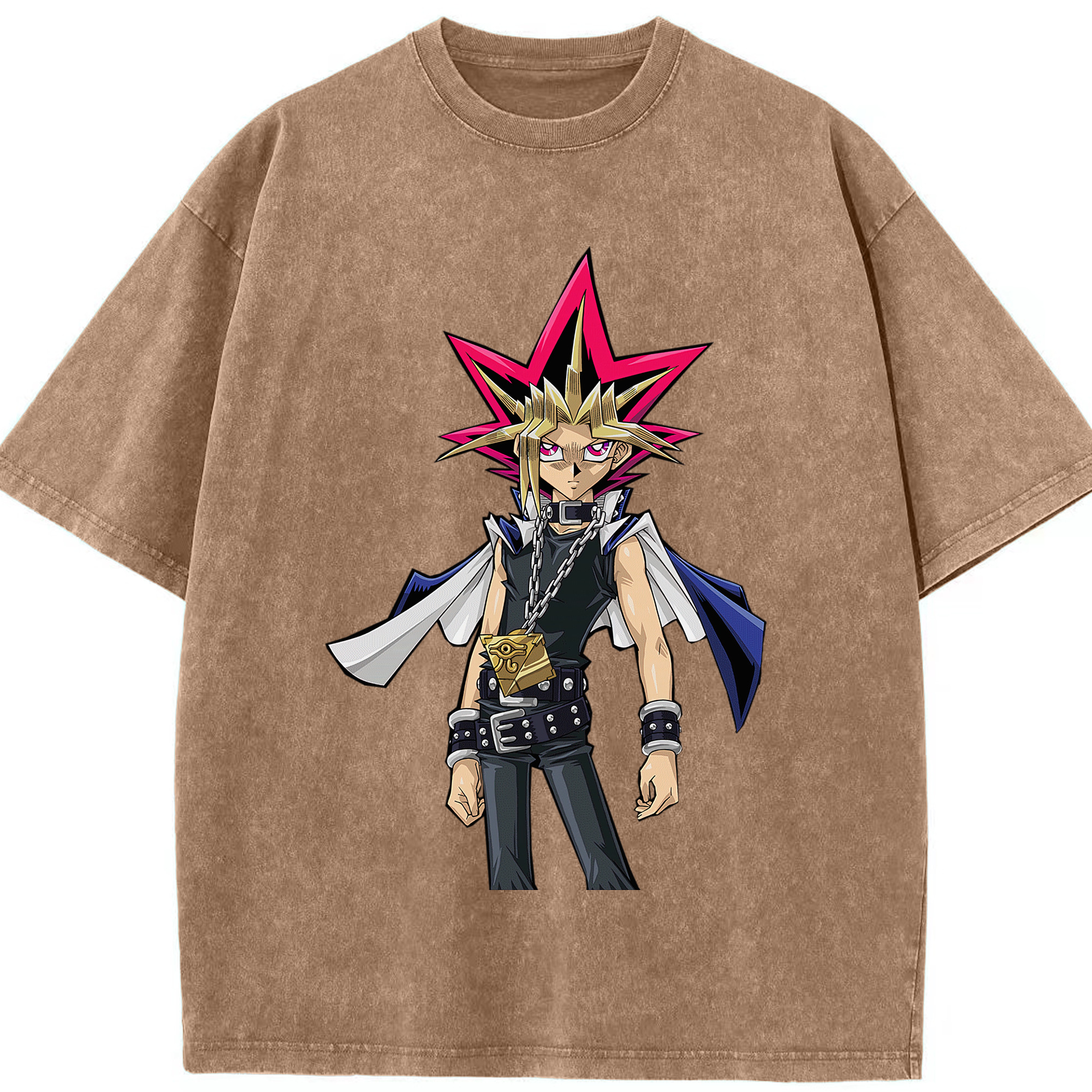 （画像用） 遊☆戯☆王 Yu-Gi-Oh! 綿100% ヴィンテージ風 半袖Tシャツ（フロントプリント）