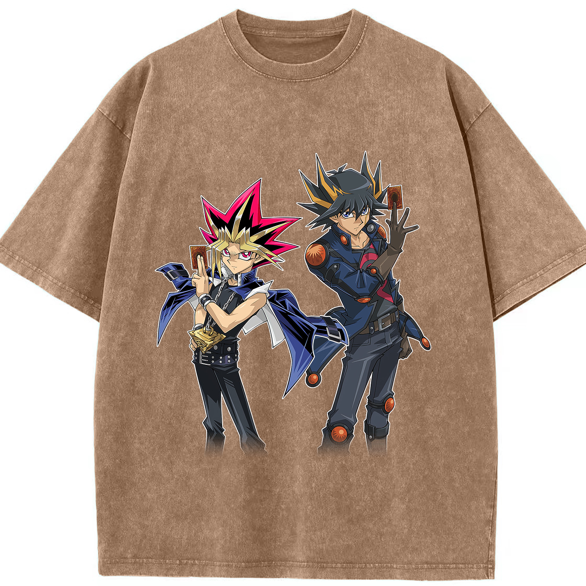 （画像用） 遊☆戯☆王 Yu-Gi-Oh! 綿100% ヴィンテージ風 半袖Tシャツ（フロントプリント）