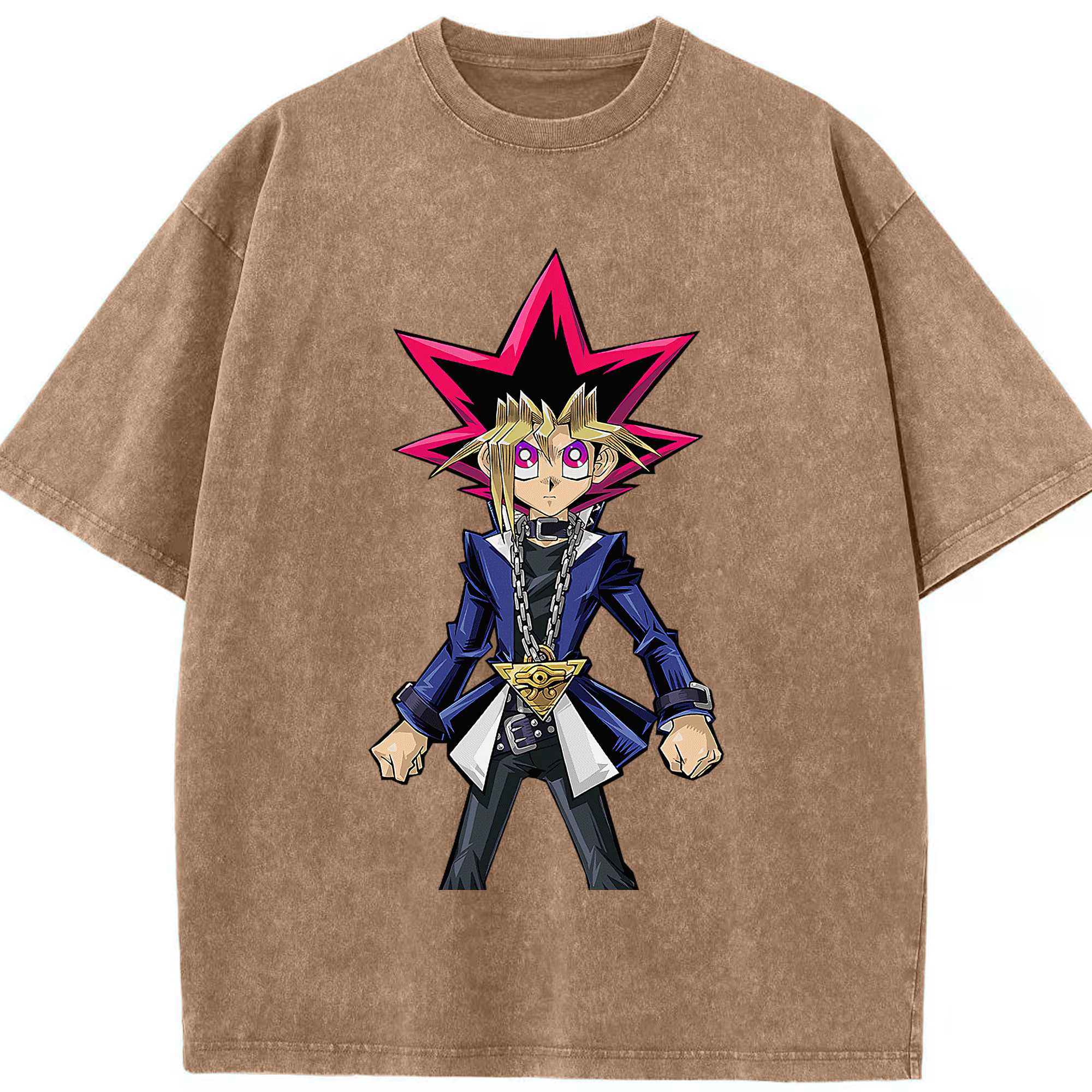 （画像用） 遊☆戯☆王 Yu-Gi-Oh! 綿100% ヴィンテージ風 半袖Tシャツ（フロントプリント）
