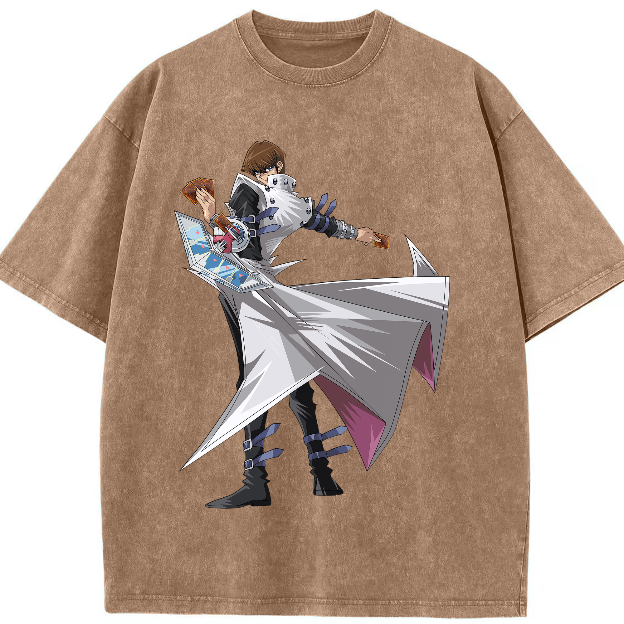 （画像用） 遊☆戯☆王 Yu-Gi-Oh! 綿100% ヴィンテージ風 半袖Tシャツ（フロントプリント）