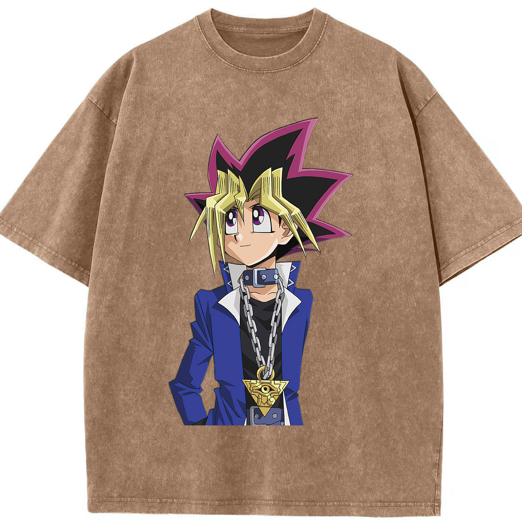 （画像用） 遊☆戯☆王 Yu-Gi-Oh! 綿100% ヴィンテージ風 半袖Tシャツ（フロントプリント）