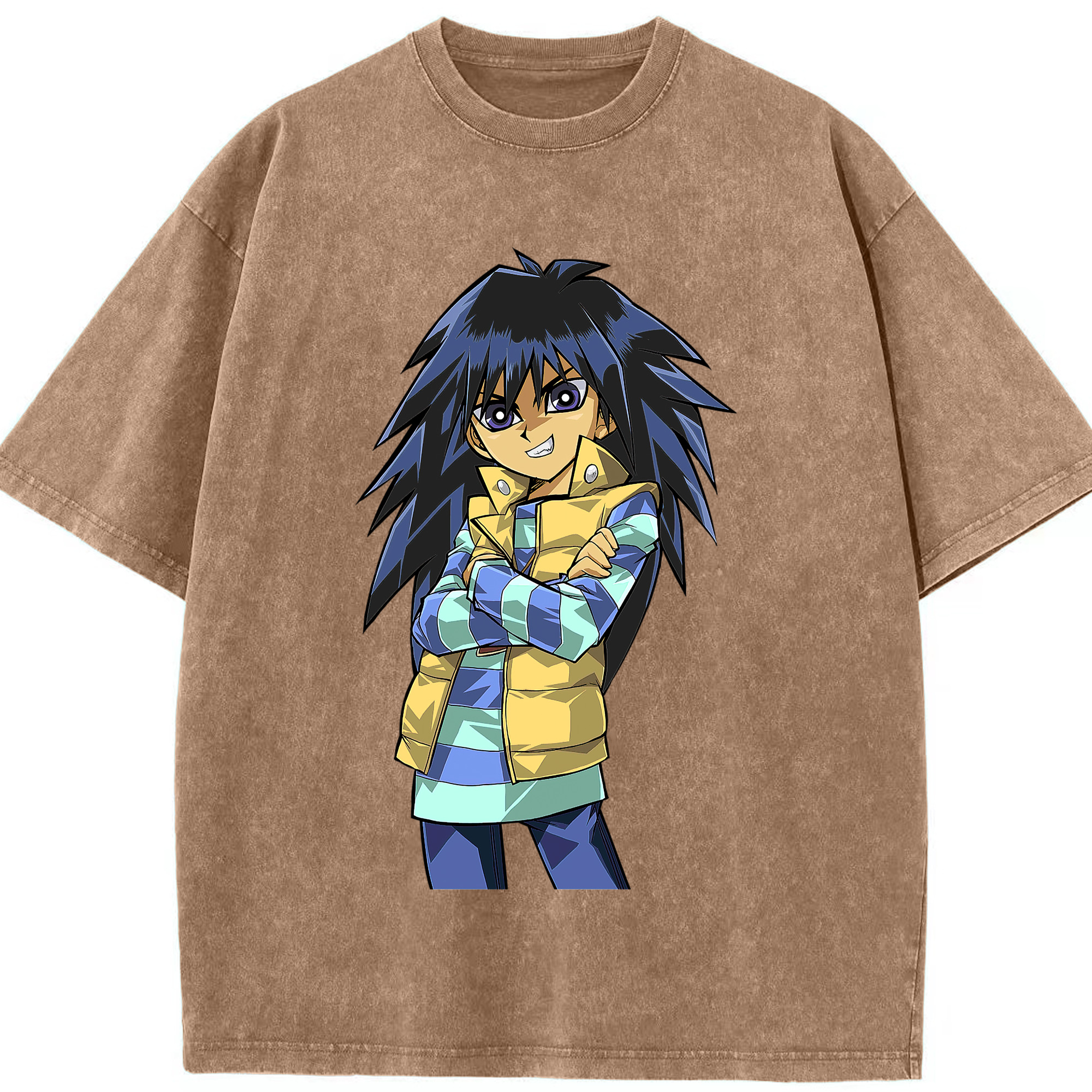 （画像用） 遊☆戯☆王 Yu-Gi-Oh! 綿100% ヴィンテージ風 半袖Tシャツ（フロントプリント）