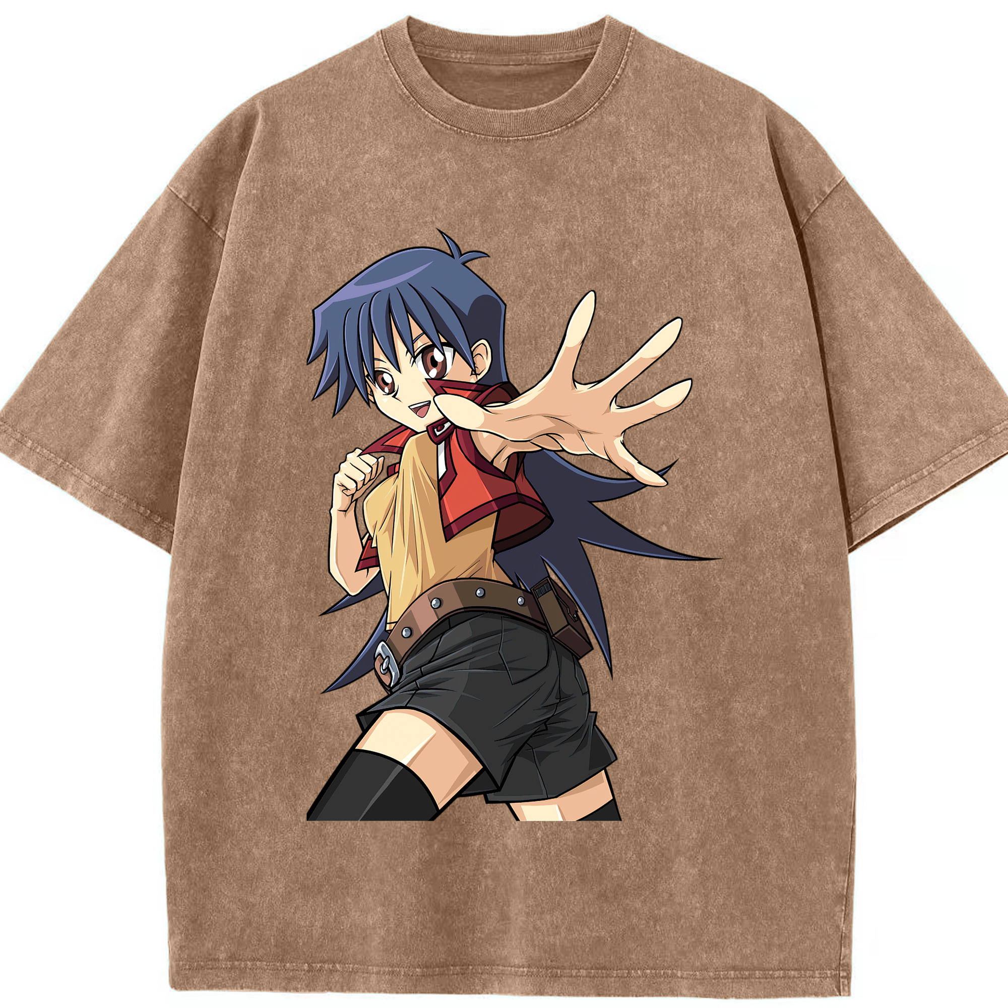 （画像用） 遊☆戯☆王 Yu-Gi-Oh! 綿100% ヴィンテージ風 半袖Tシャツ（フロントプリント）
