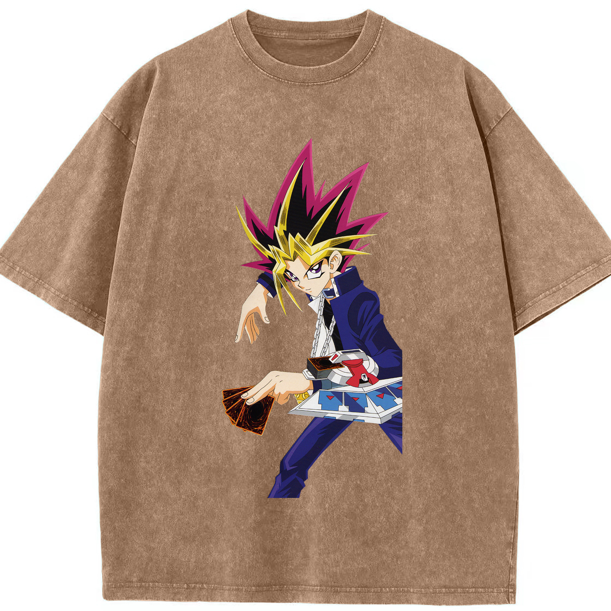 （画像用） 遊☆戯☆王 Yu-Gi-Oh! 綿100% ヴィンテージ風 半袖Tシャツ（フロントプリント）