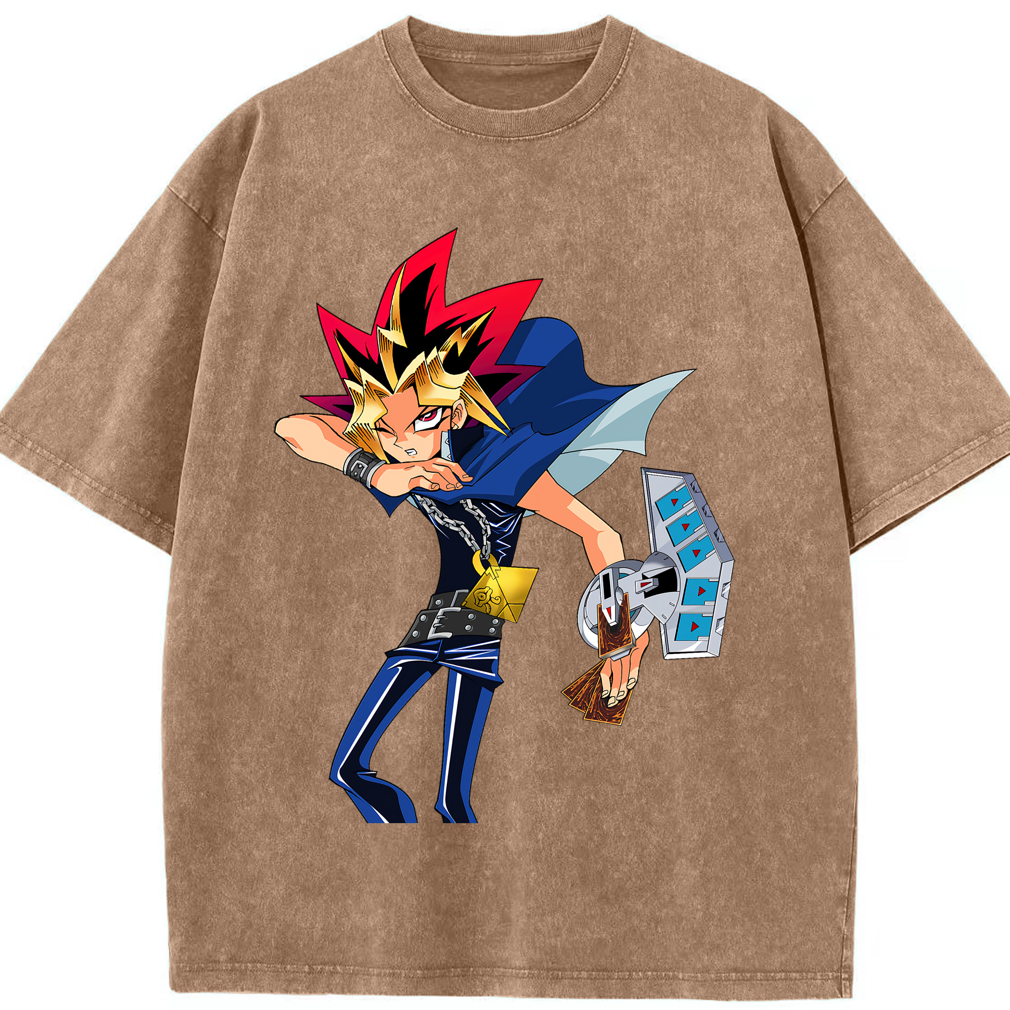 （画像用） 遊☆戯☆王 Yu-Gi-Oh! 綿100% ヴィンテージ風 半袖Tシャツ（フロントプリント）