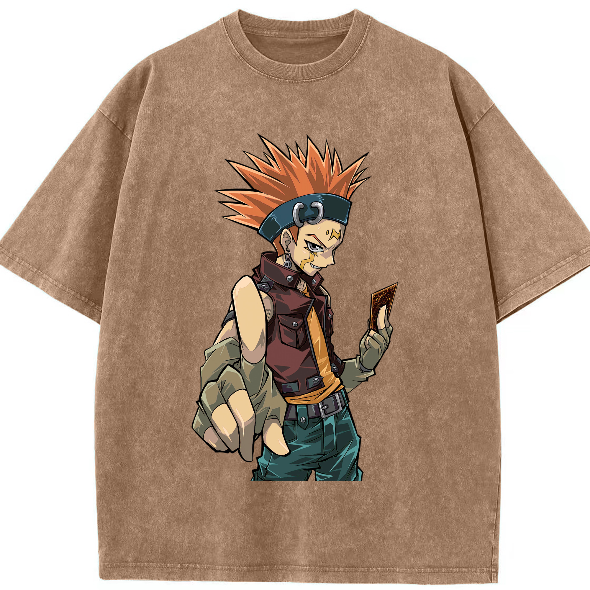 （画像用） 遊☆戯☆王 Yu-Gi-Oh! 綿100% ヴィンテージ風 半袖Tシャツ（フロントプリント）