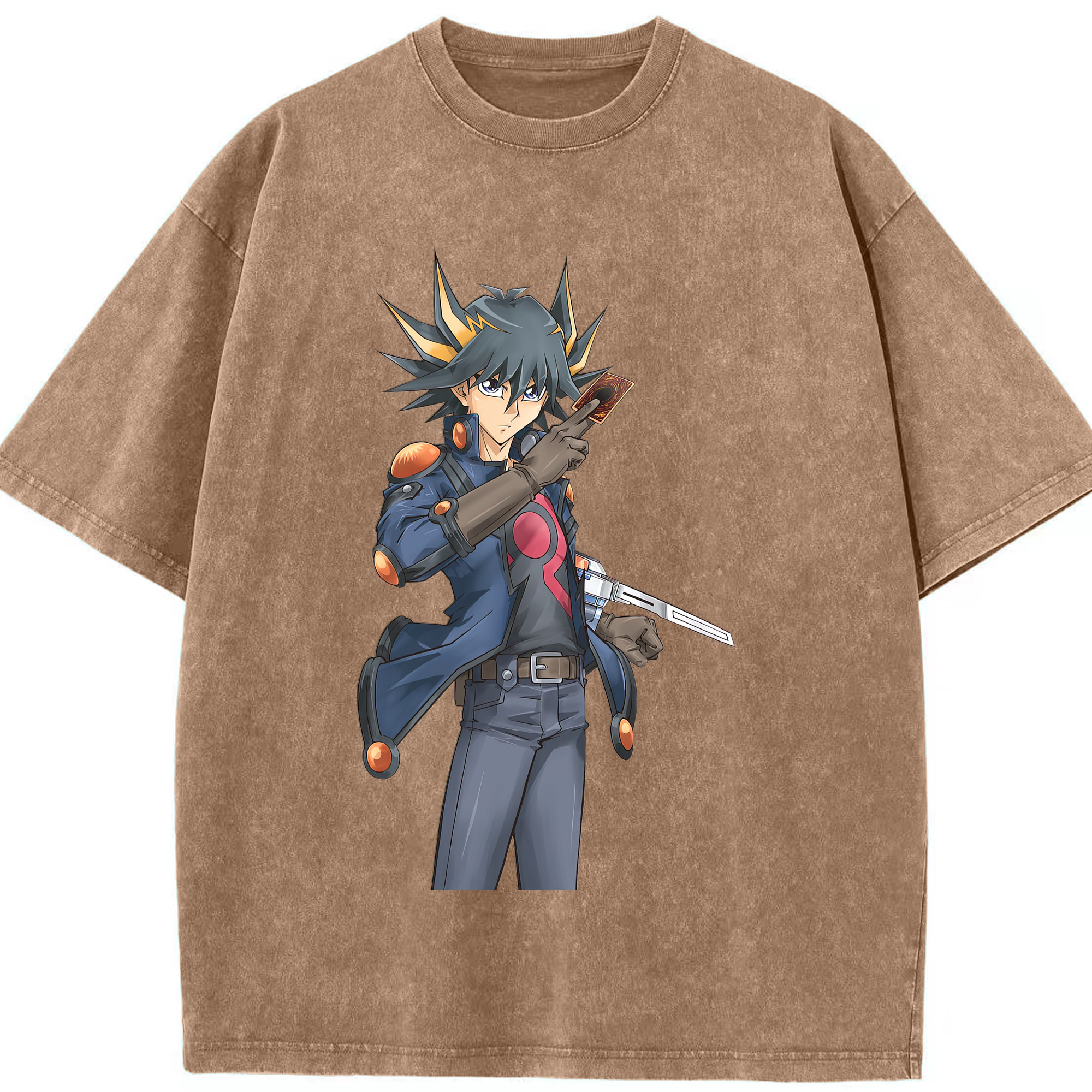（画像用） 遊☆戯☆王 Yu-Gi-Oh! 綿100% ヴィンテージ風 半袖Tシャツ（フロントプリント）