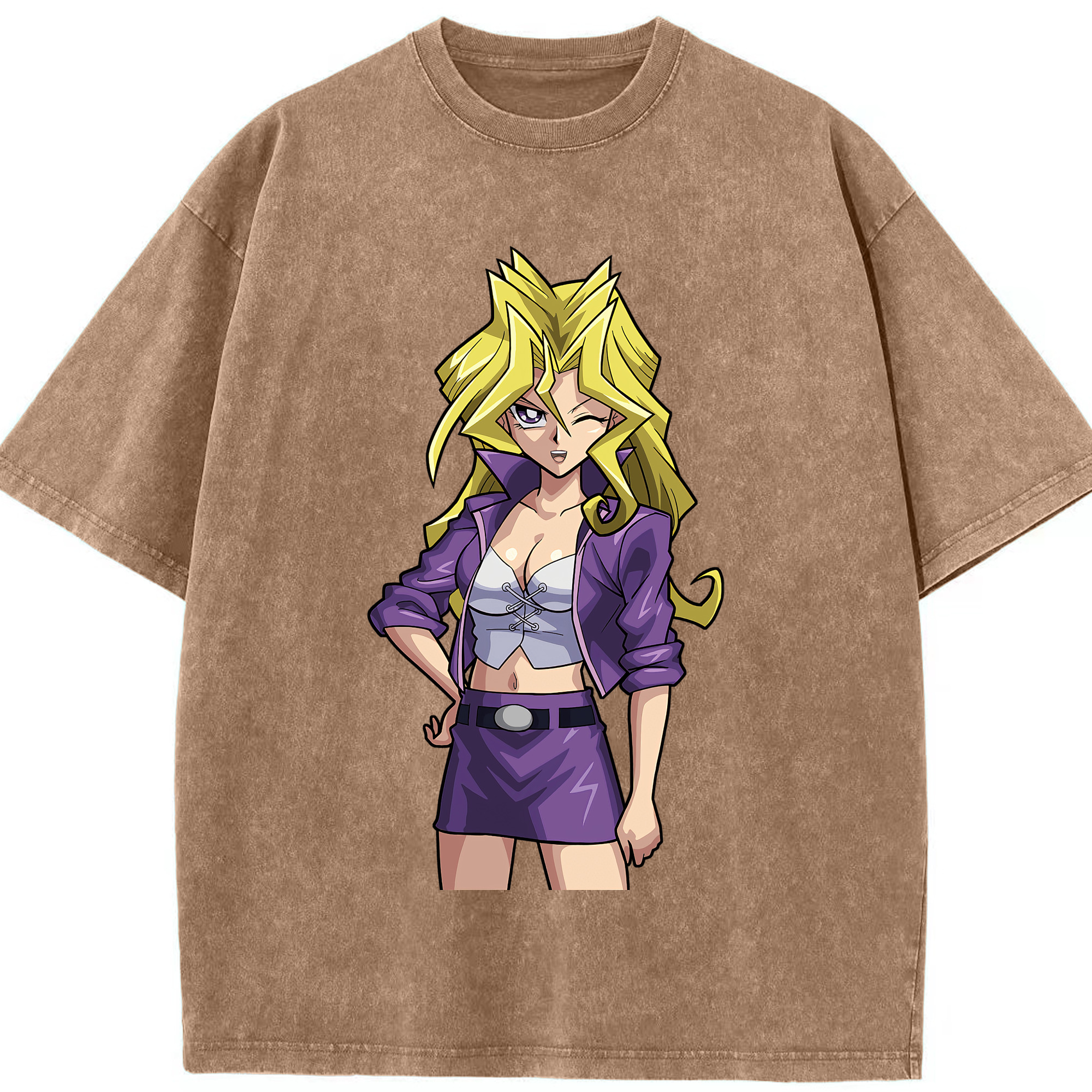 （画像用） 遊☆戯☆王 Yu-Gi-Oh! 綿100% ヴィンテージ風 半袖Tシャツ（フロントプリント）