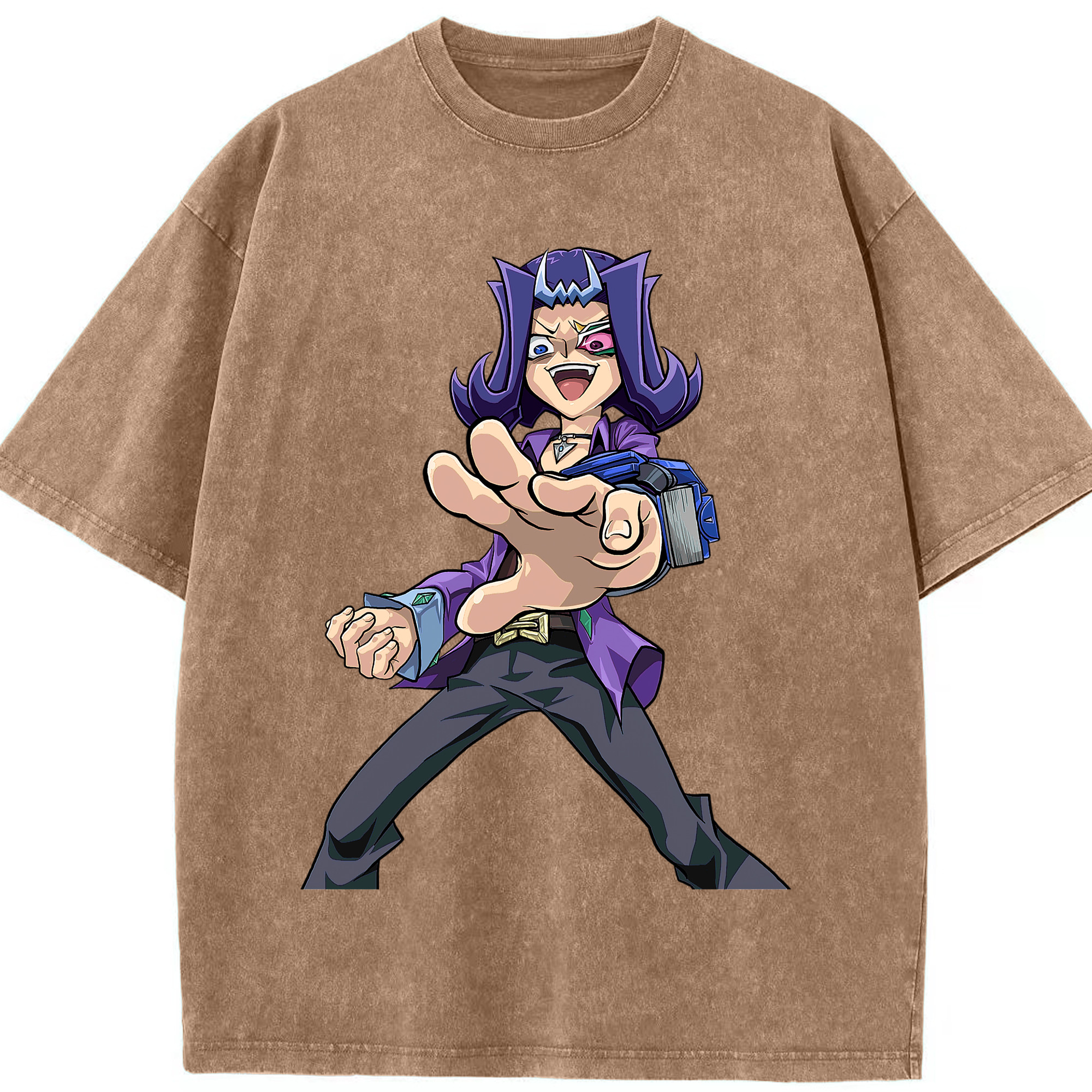 （画像用） 遊☆戯☆王 Yu-Gi-Oh! 綿100% ヴィンテージ風 半袖Tシャツ（フロントプリント）