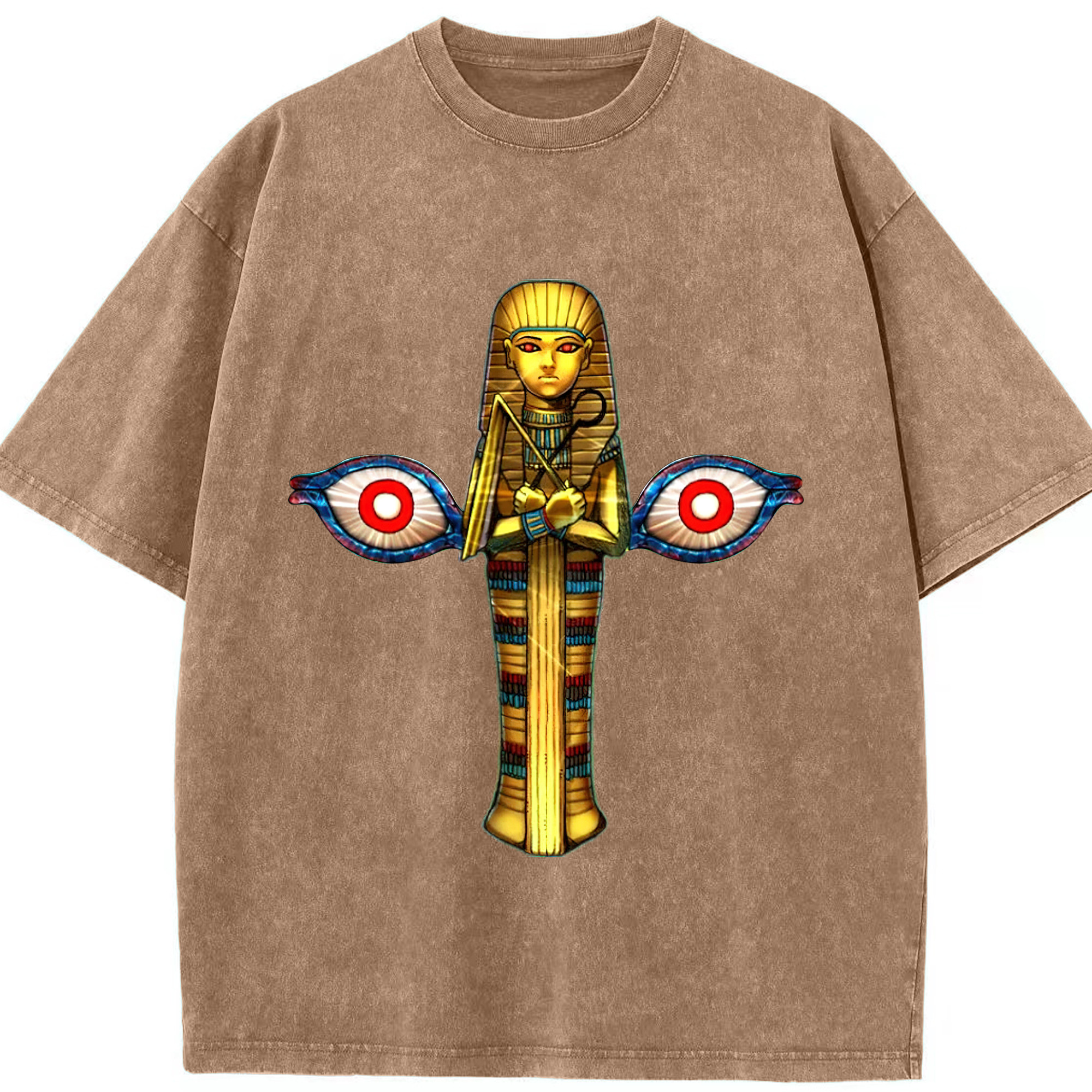 （画像用） 遊☆戯☆王 Yu-Gi-Oh! 綿100% ヴィンテージ風 半袖Tシャツ（フロントプリント）