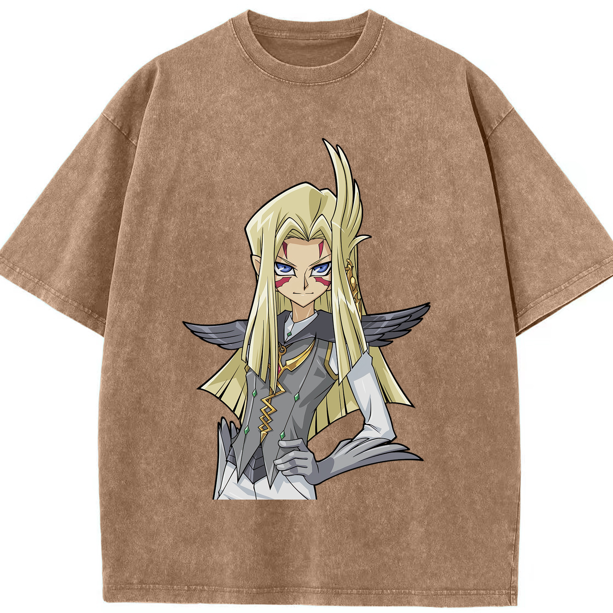 （画像用） 遊☆戯☆王 Yu-Gi-Oh! 綿100% ヴィンテージ風 半袖Tシャツ（フロントプリント）