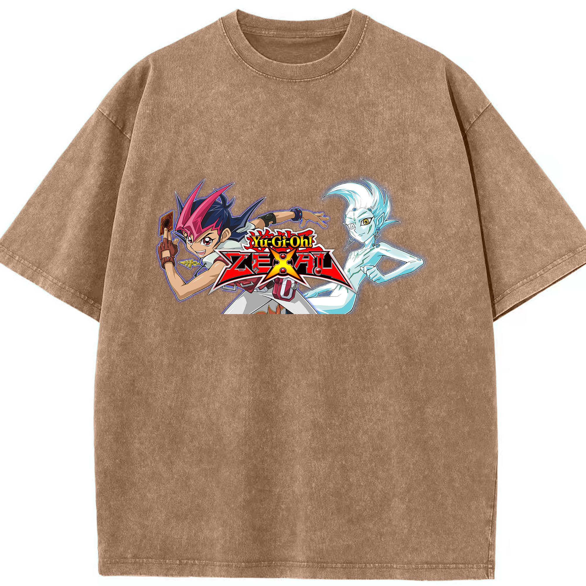（画像用） 遊☆戯☆王 Yu-Gi-Oh! 綿100% ヴィンテージ風 半袖Tシャツ（フロントプリント）